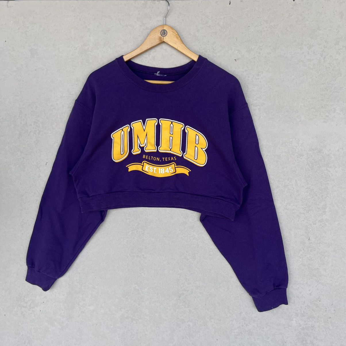 Other Vintage Purple Cropped With Yellow Lettering Size XS Size XS / US 0-2 / IT 36-38 - 2 Thumbnail