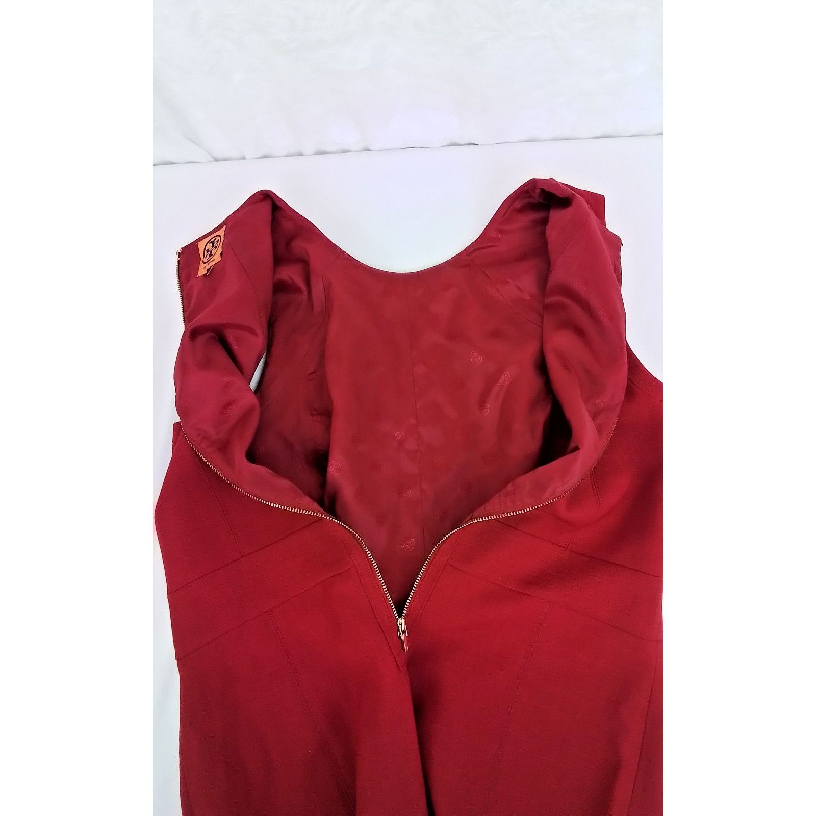 Tory Burch Tory Burch Sleeveless Pencil Dress Women's 8 Red Wool Blend Size M / US 6-8 / IT 42-44 - 6 Thumbnail