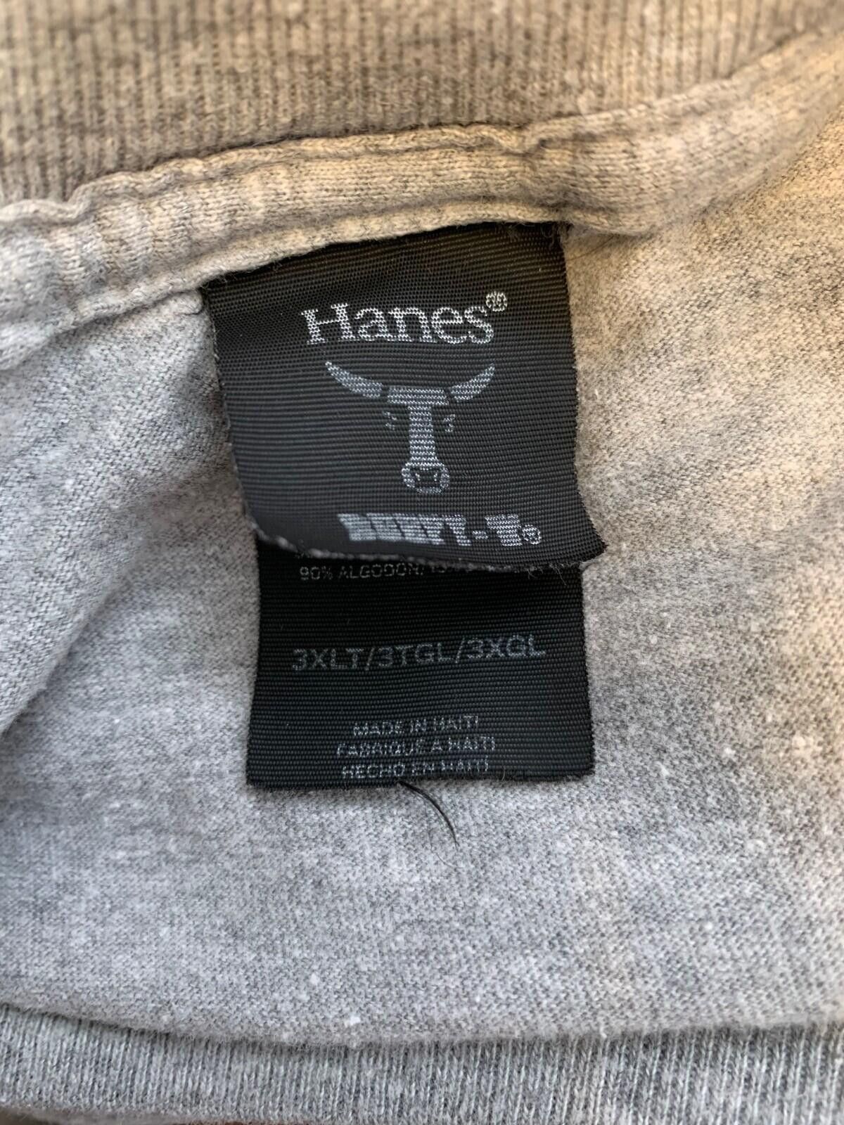 Hanes Hanes Men's Beefy-T 3XLT Gray T-Shirt - Best-Seller! Size US XXL / EU 58 / 5 - 3 Thumbnail