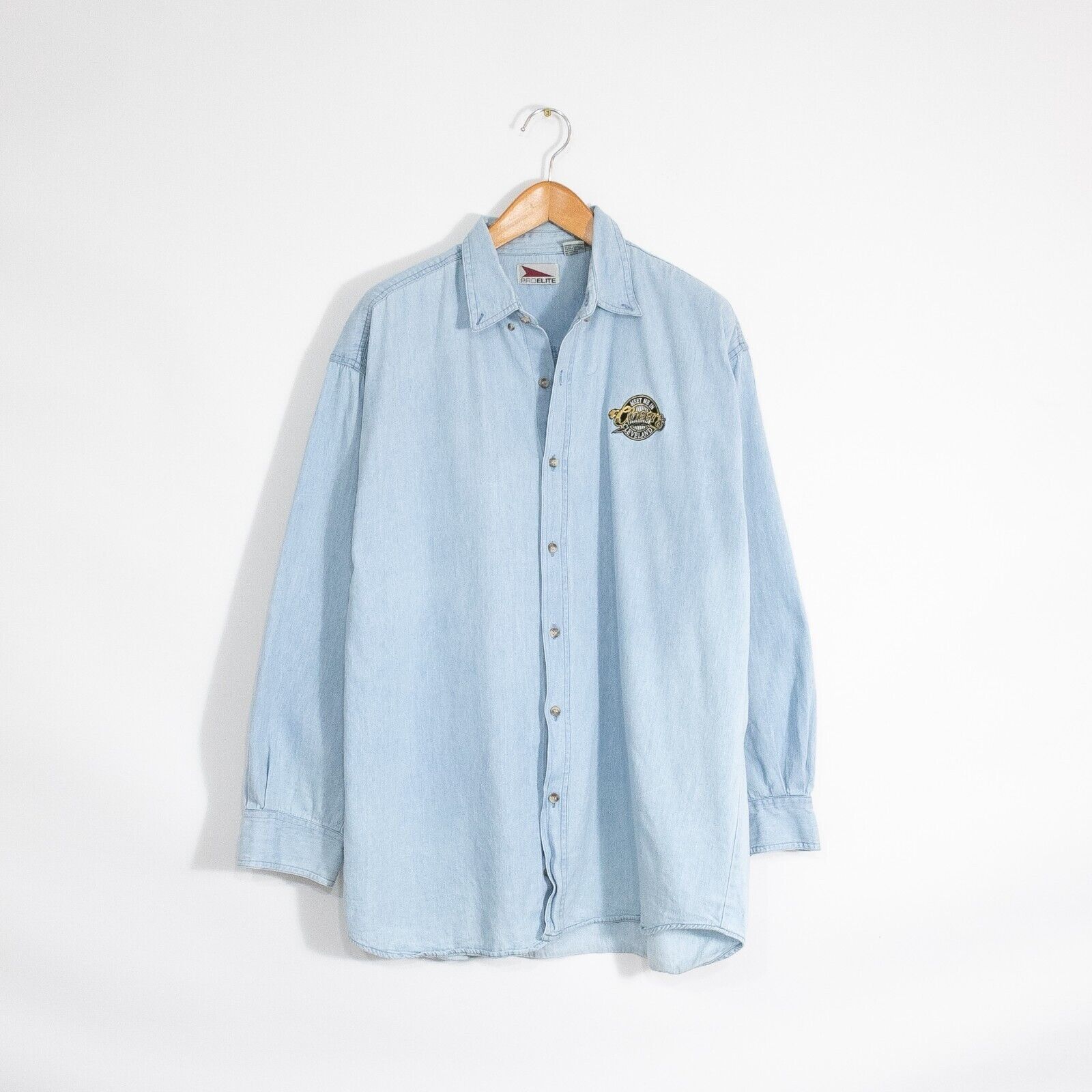 Vintage Vintage Cheers Denim Button Up Shirt Mens XL - Long Sleeve Size US XL / EU 56 / 4 - 1 Thumbnail