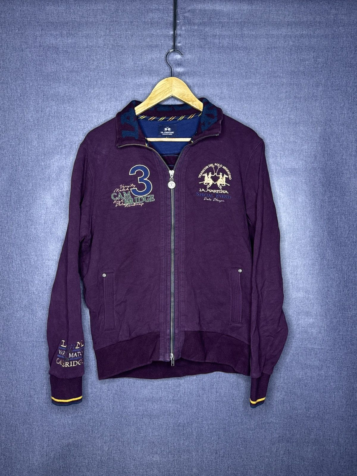La Martina Vintage La Martina Polo Cambridge University Zip Jacket Y2K Size US L / EU 52-54 / 3 - 1 Thumbnail