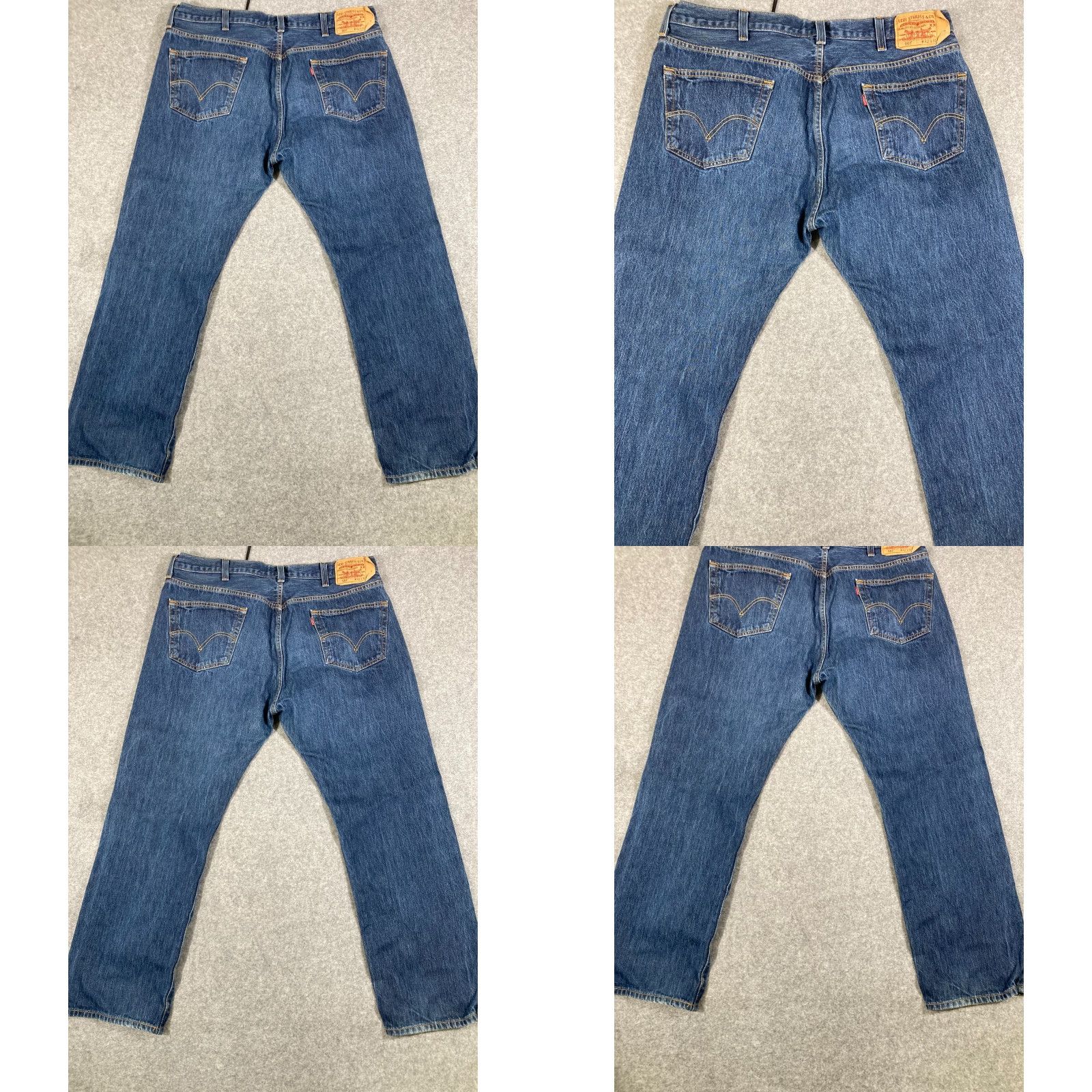 Levi's Levi's 501 Jeans Mens 42X32 Blue Denim Straight Leg Button Fly WPL 423 5-Pocket Size US 42 / EU 58 - 8 Thumbnail