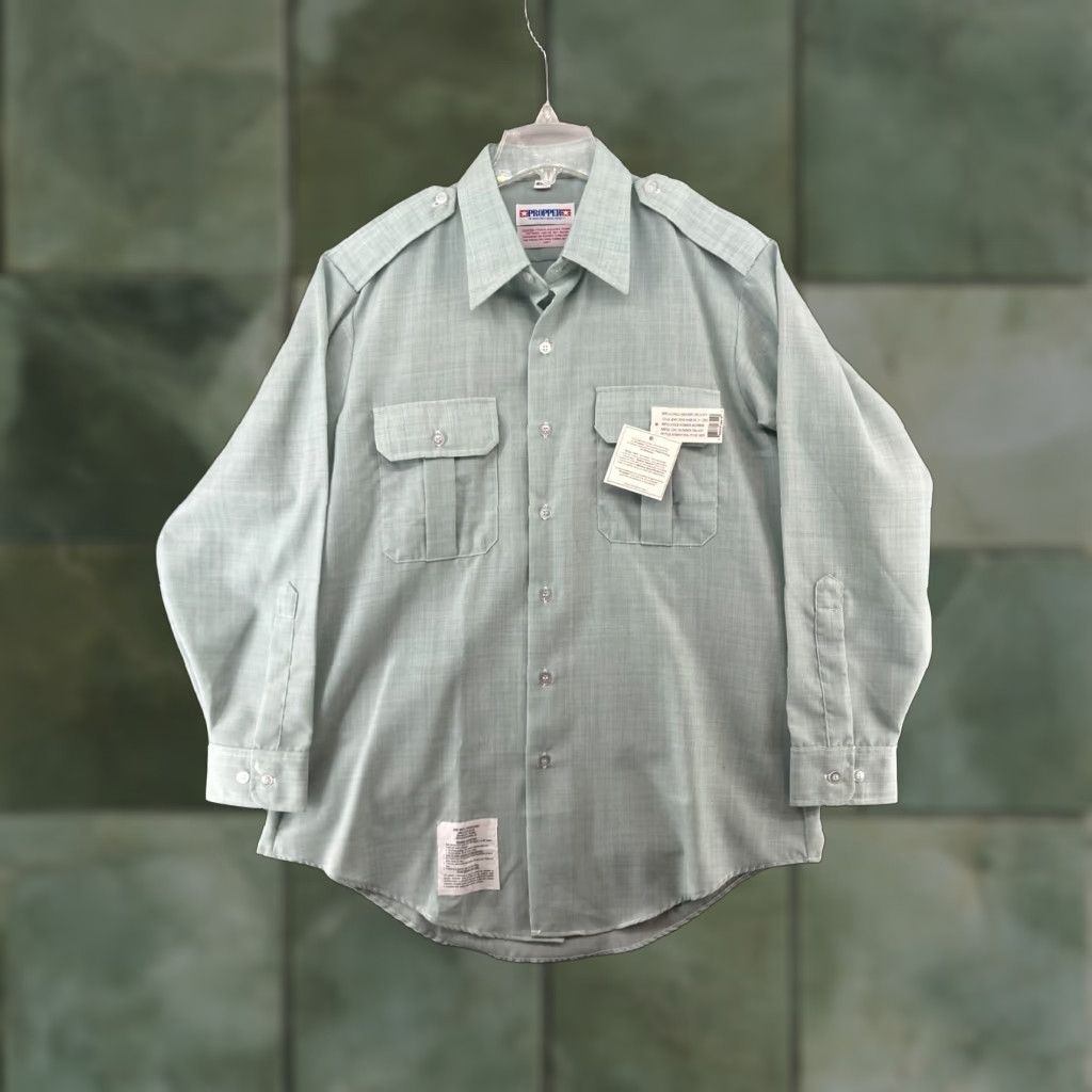 Propper PROPPER Mens Military Shirt Button-Up Long Sleeve Green Wool Blend NWT 16.5/32 Casual Seasoned Ready-to-Wear Mens Size US L / EU 52-54 / 3 - 1 Thumbnail