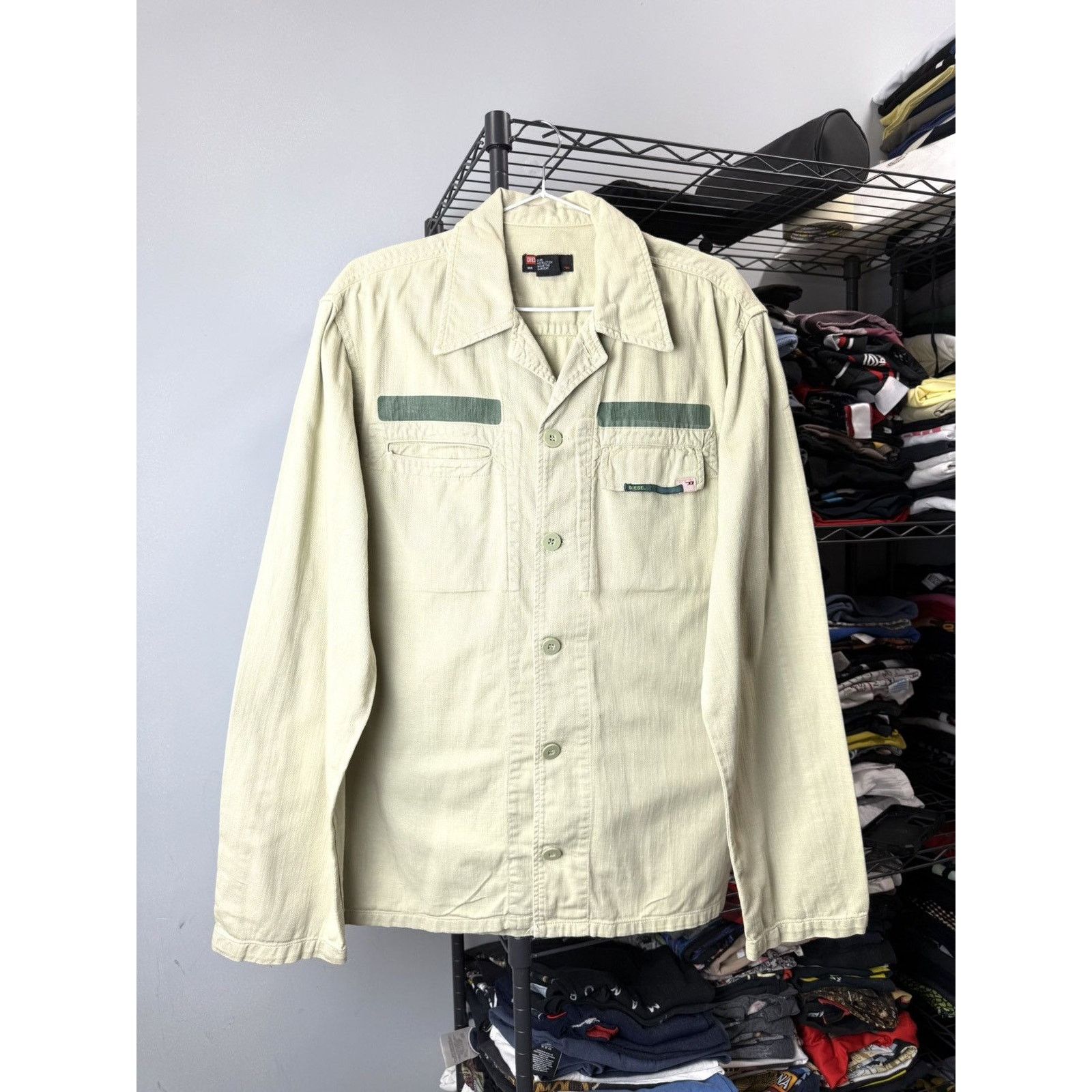 Diesel Rare Vintage Diesel Overshot Shirt Jacket Archive Black Gold Size US L / EU 52-54 / 3 - 1 Thumbnail