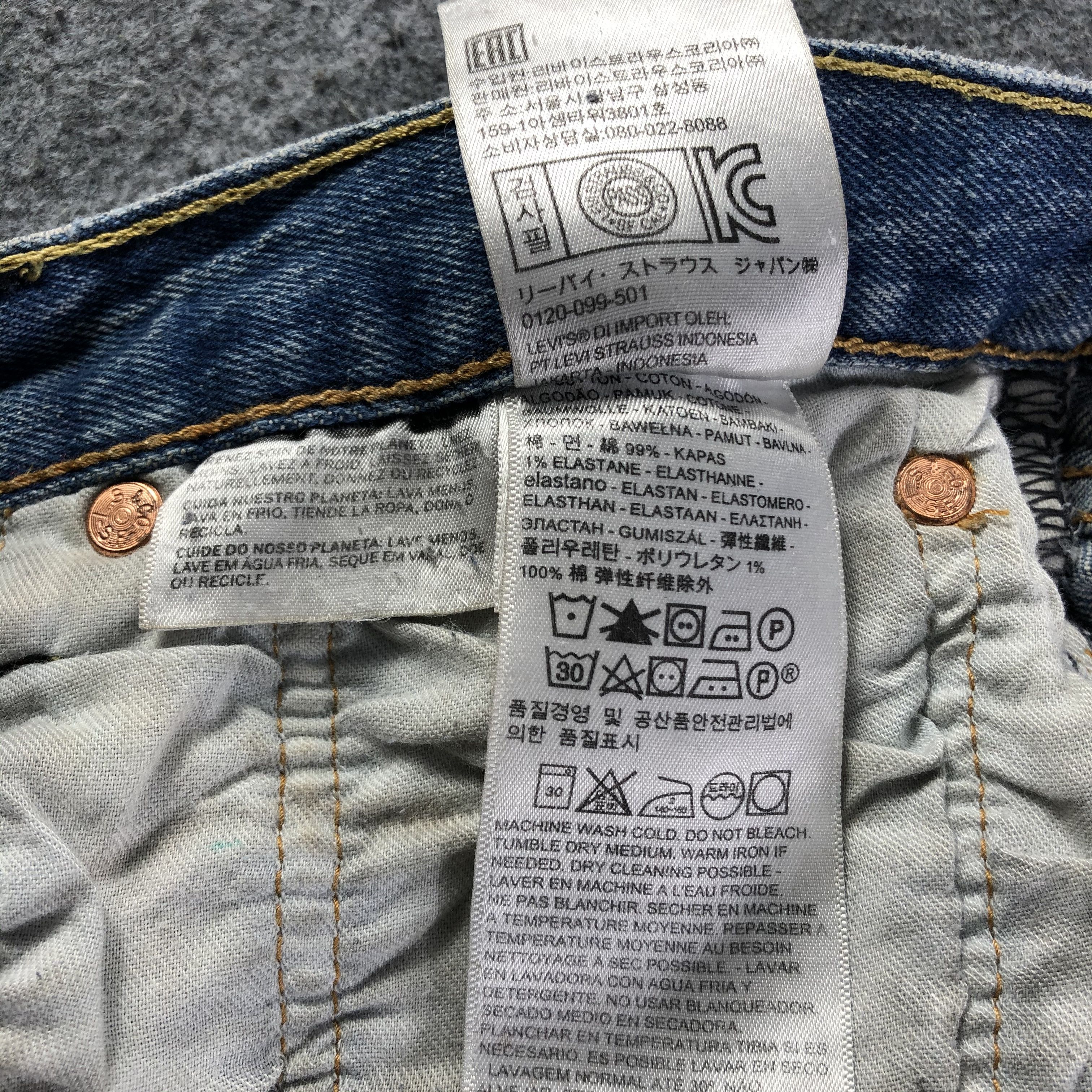 Levi's Vintage Blue Wash Levis 501 Jeans-J3080 Size US 36 / EU 52 - 11 Thumbnail