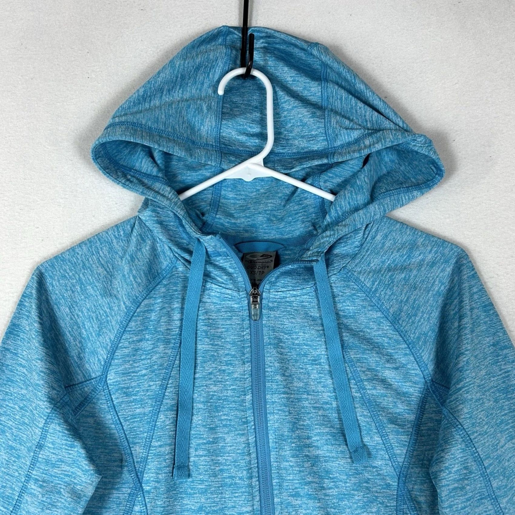 Champion Champion Hoodie Womens XS Full Zip Blue Long Sleeve Jacket Size XS / US 0-2 / IT 36-38 - 2 Thumbnail