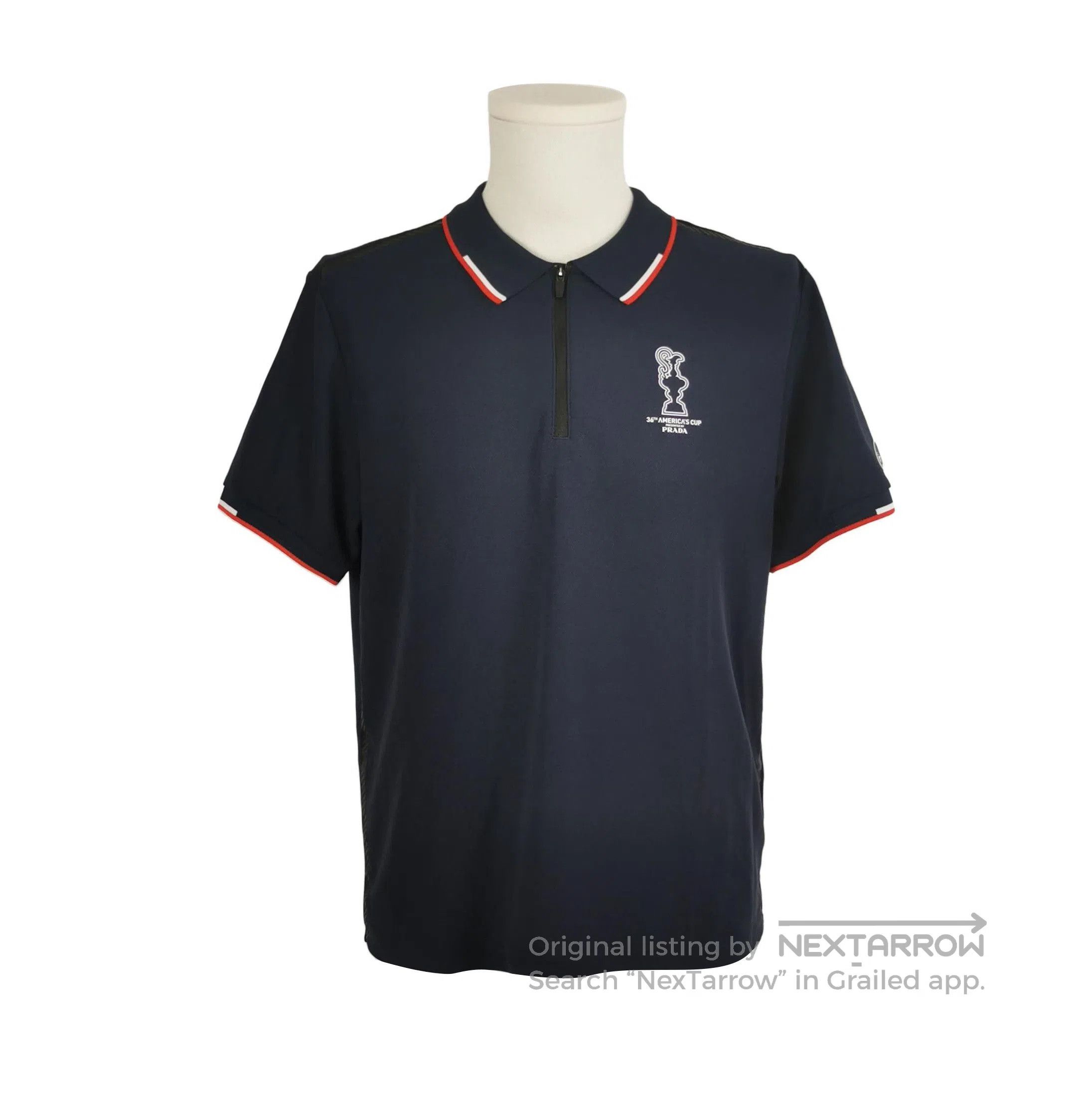 Prada Prada Contrast Striped Polo Shirt for Men . Size L / US 10 / IT 46 - 1 Thumbnail