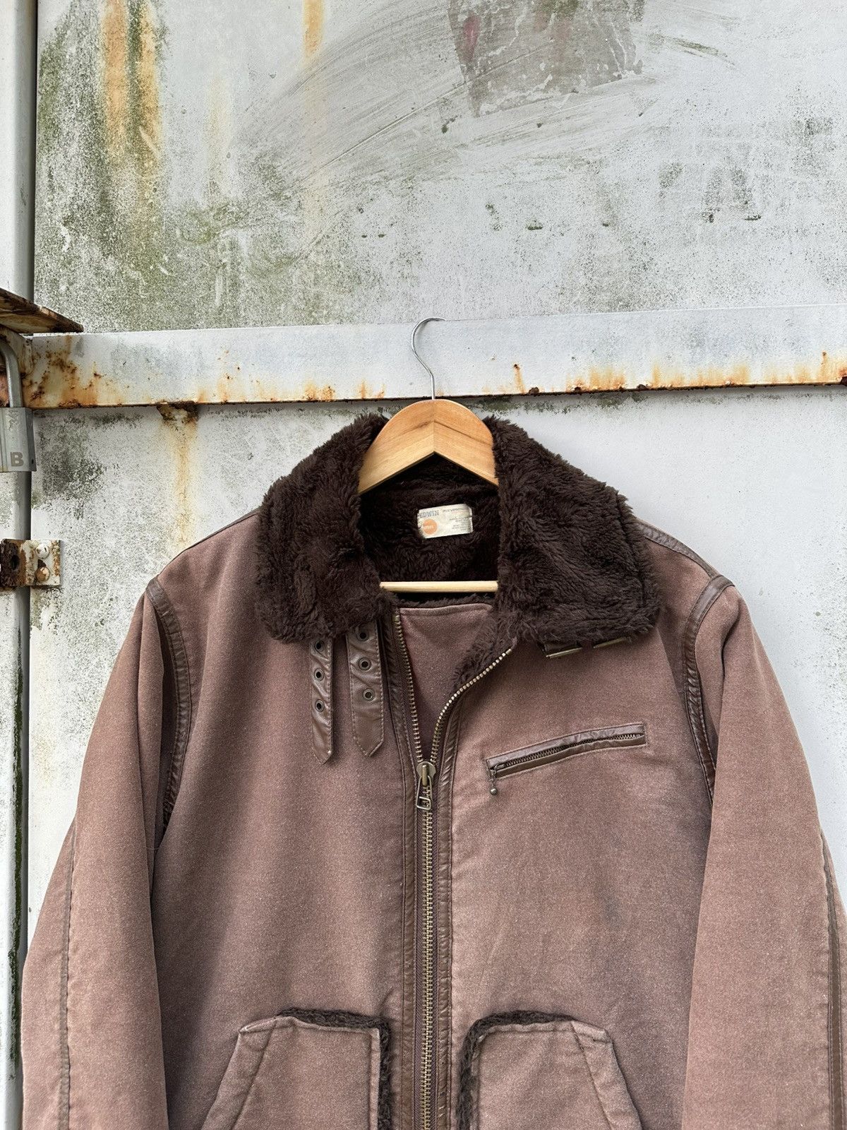 Edwin 👹Vintage Edwin Fleece Lined Brown Detroit Jacket Size US M / EU 48-50 / 2 - 4 Thumbnail