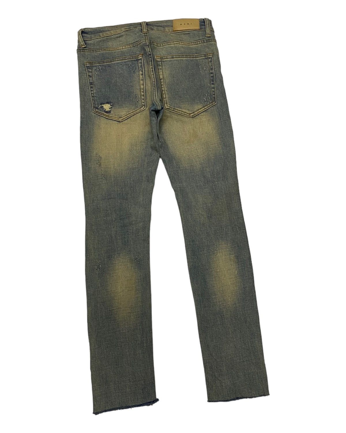 If Six Was Nine × Japanese Brand × Le Grande Bleu (L.G.B.) 🔥RUSTY DISTRESSED MNML DISTRESS CUT LEGS DENIM RUSTY JEANS Size 29" - 4 Thumbnail