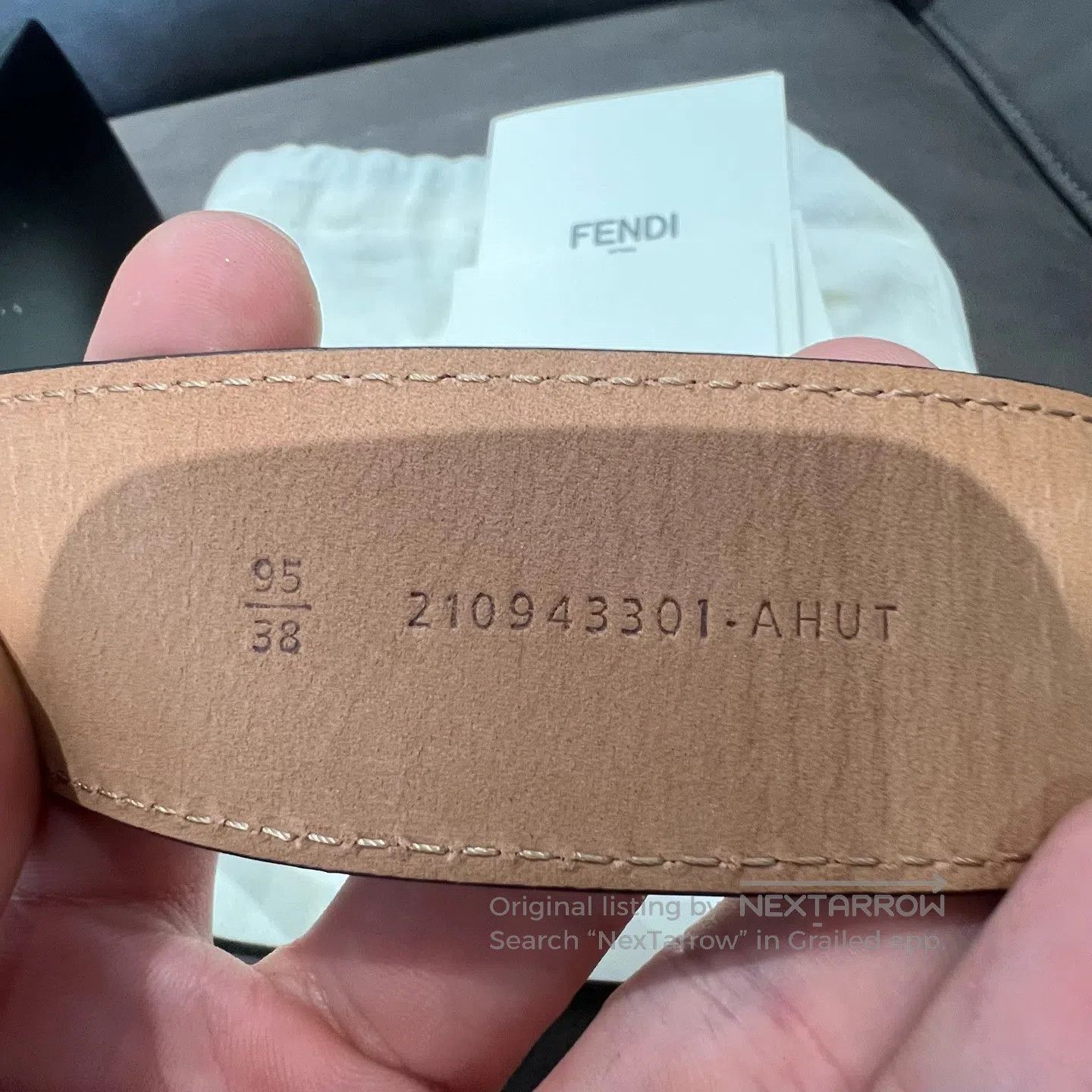 Fendi FENDI black leather belt Size ONE SIZE - 3 Thumbnail