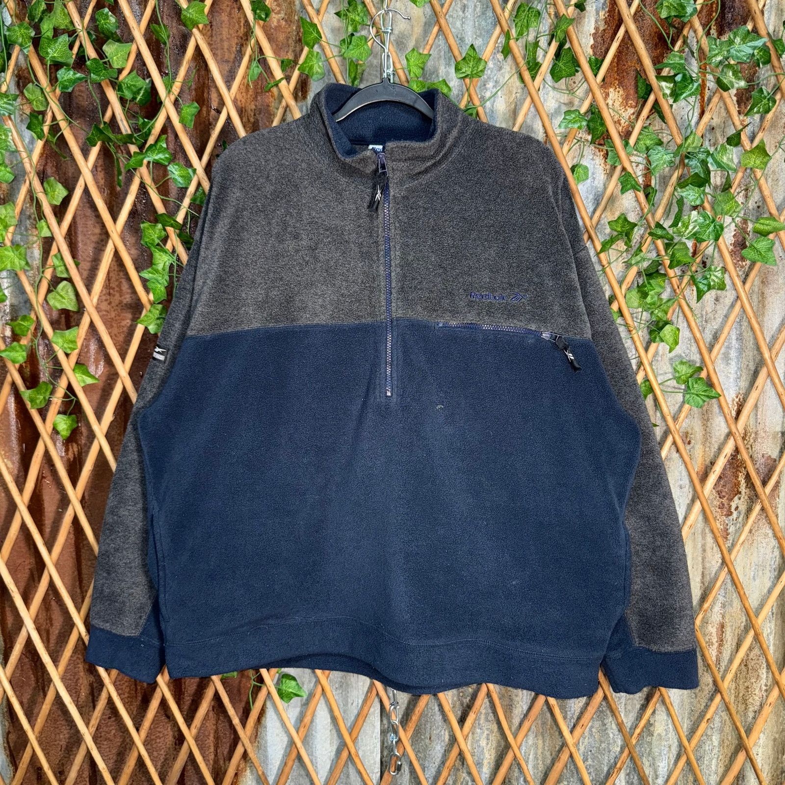 Reebok Vintage Y2K reebok 2000s embroider 1/2 zip fleece sweatshirt Size US L / EU 52-54 / 3 - 1 Thumbnail