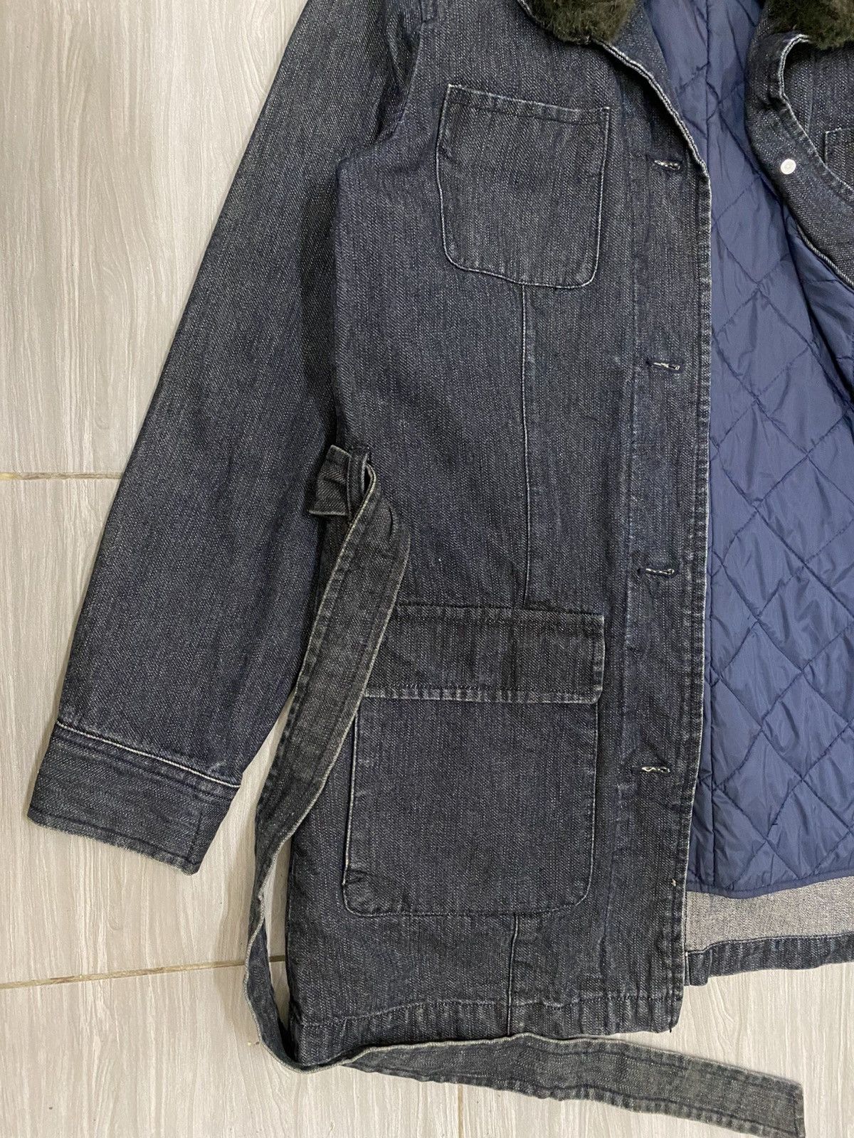 Vintage Vtg Laura Ashley Denim Jacket Fur Size US S / EU 44-46 / 1 - 4 Thumbnail