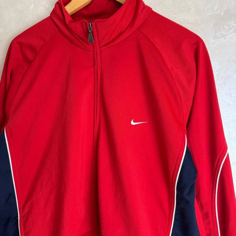 Nike Men’s Nike Track Jacket Red Blue Zip-Up Sportswear Size L Size US L / EU 52-54 / 3 - 2 Thumbnail