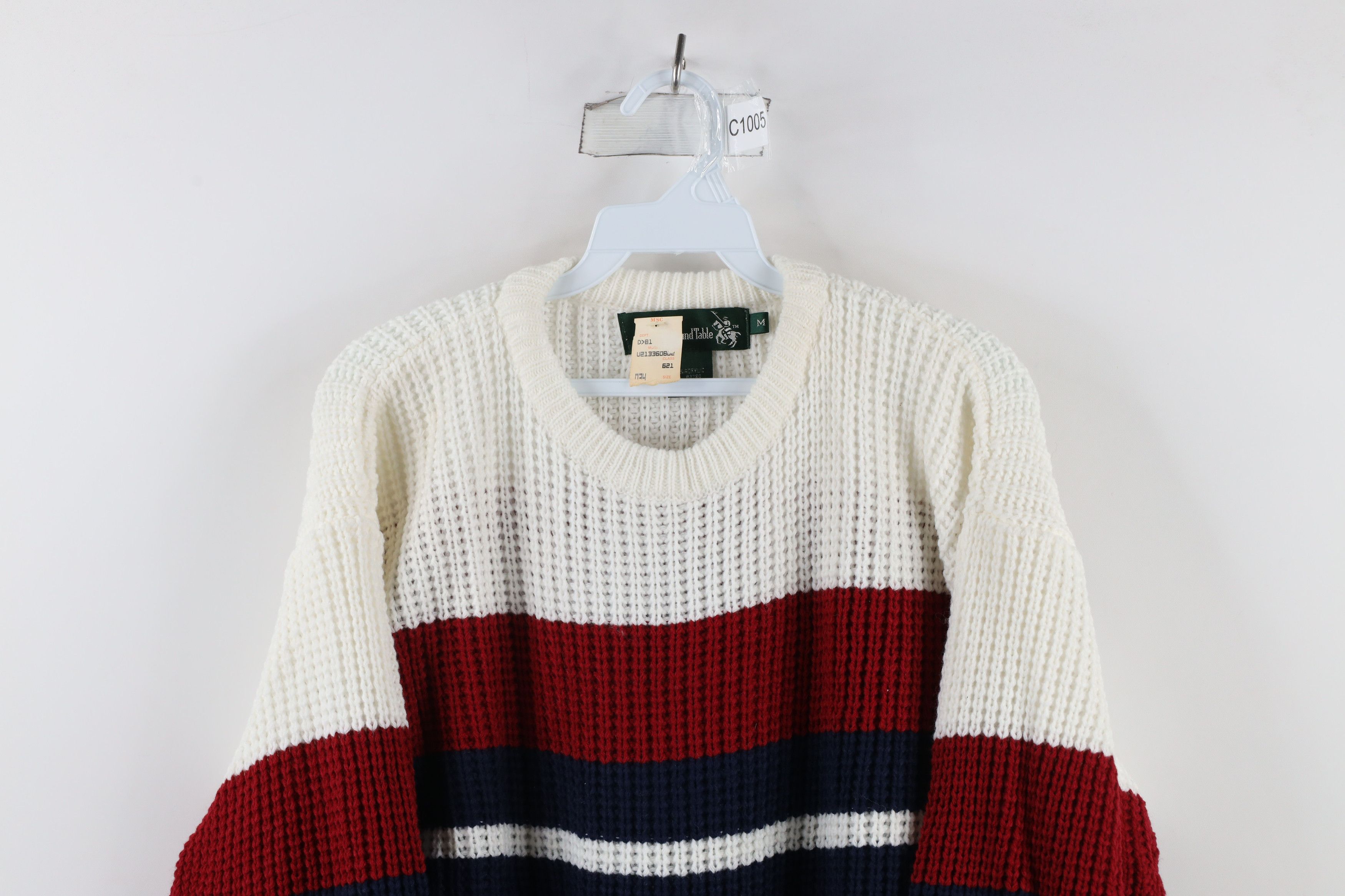 Vintage Deadstock Vintage 90s Streetwear Block Chunky Knit Sweater Size US M / EU 48-50 / 2 - 2 Thumbnail