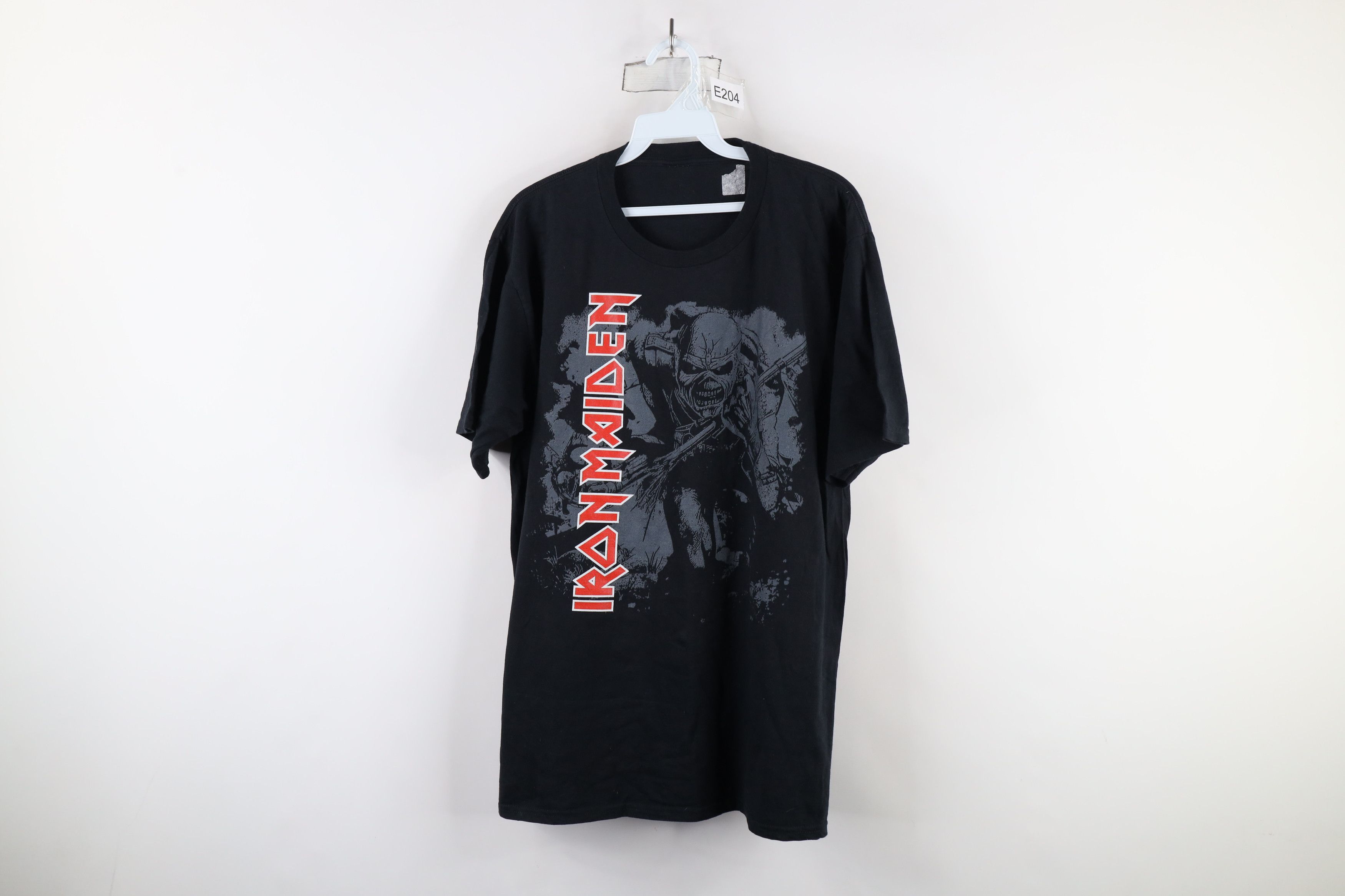Vintage Retro Spell Out Iron Maiden Band Short Sleeve T-Shirt Black Size US L / EU 52-54 / 3 - 1 Thumbnail
