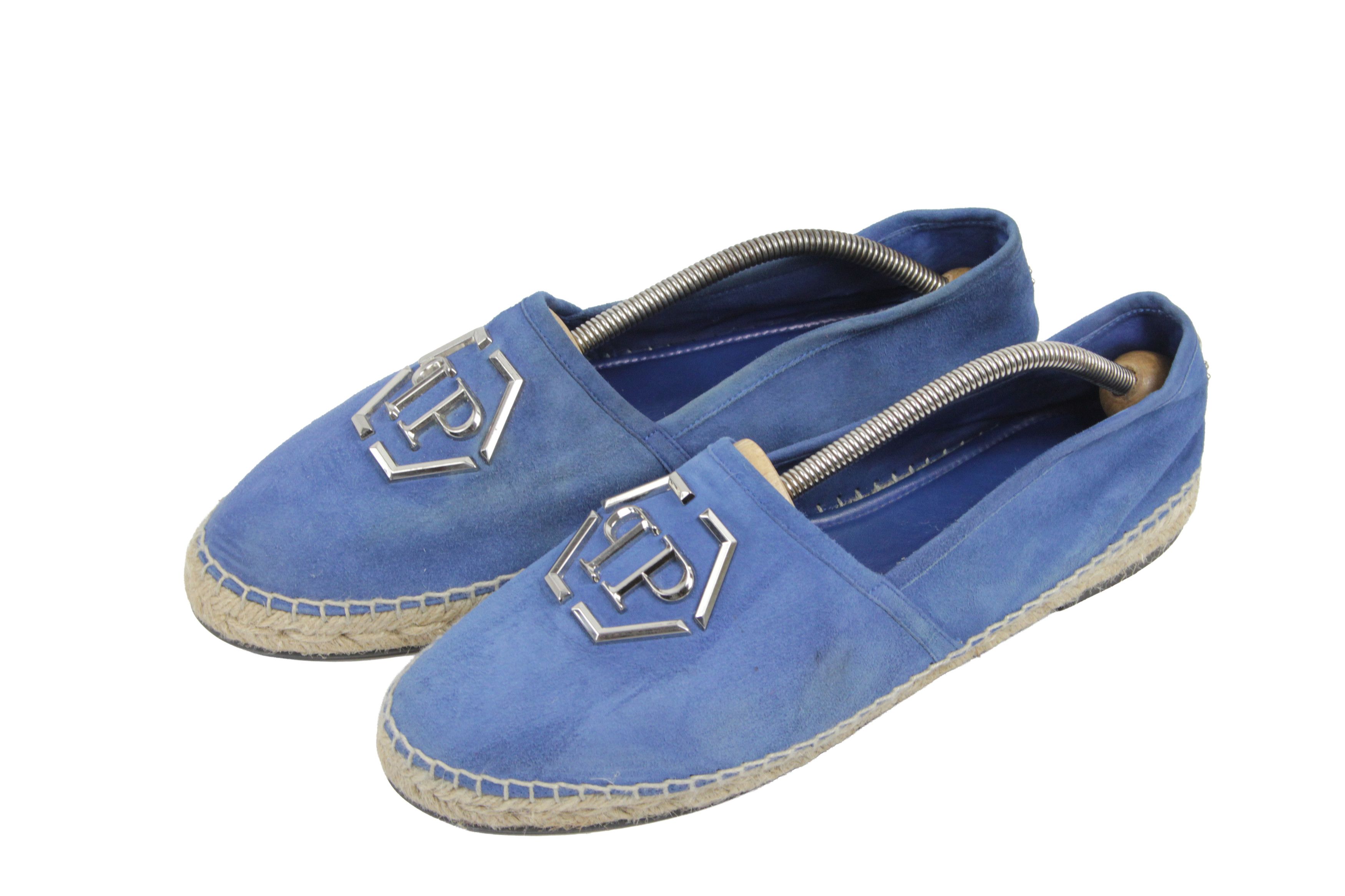 Philipp Plein Skull Logo Y2K Suede Espadrilles Size US 10 / EU 43 - 3 Thumbnail