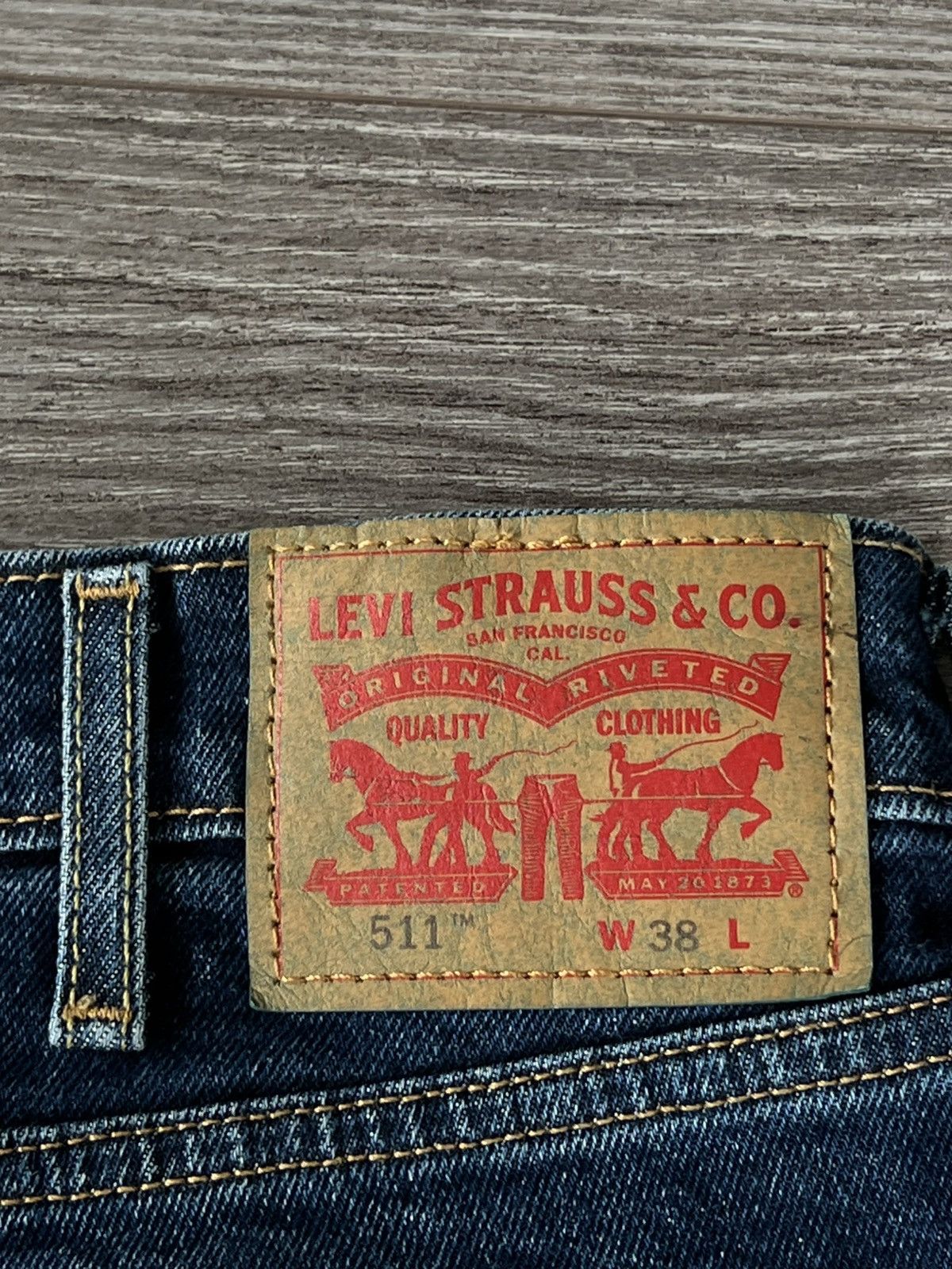 Levi's Levis Rare Blue Denim 511 Red R Tab Jeans Short Size US 38 / EU 54 - 15 Thumbnail