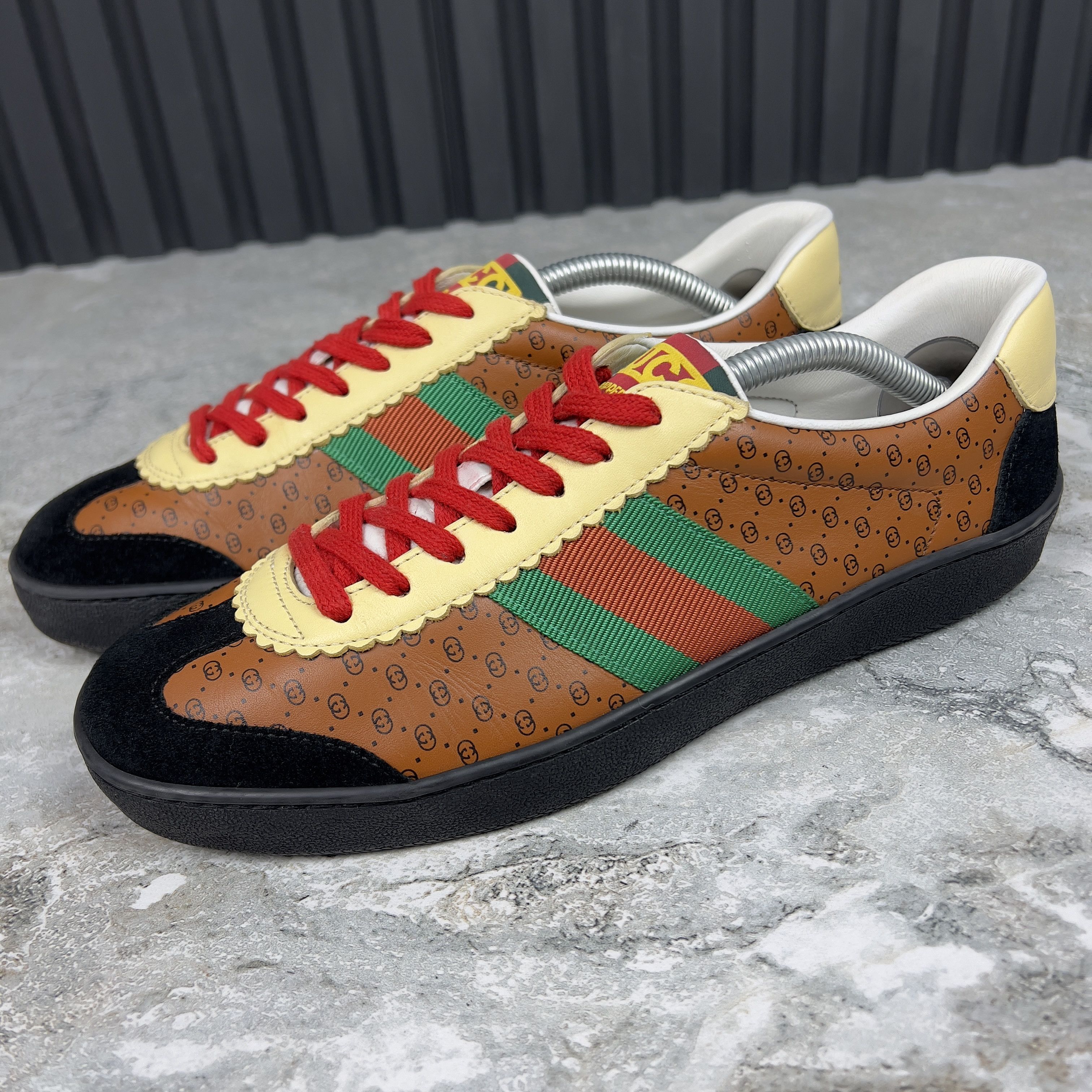 Gucci Gucci x Dapper Dan Web G74 GG Monogram Sneakers Leather Size US 8.5 / IT 38.5 - 2 Thumbnail