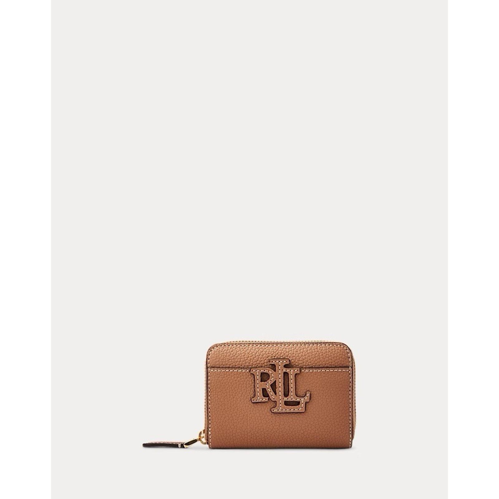 Ralph Lauren NWT RALPH LAUREN Logo Pebbled Leather Zip Wallet Lauren Tan Size ONE SIZE - 5 Thumbnail