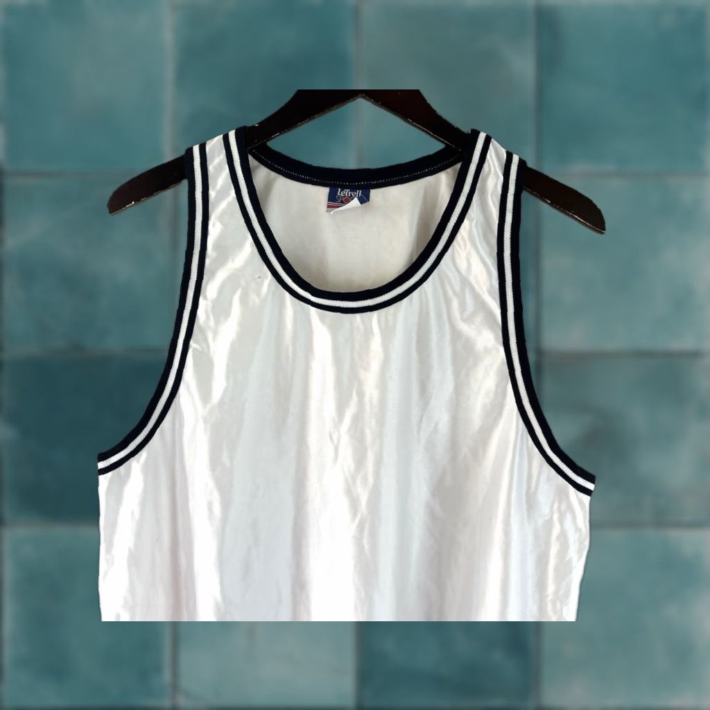 Vintage VINTAGE Letrell Dazzle Basketball Jersey Shirt Mens XL NWOT 90s USA White Jersey Tank Basketball 90s Mens Size US XL / EU 56 / 4 - 1 Thumbnail