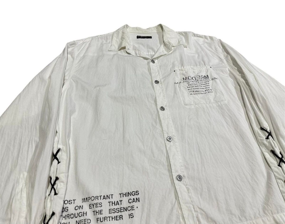 Hysteric Glamour × If Six Was Nine × Japanese Brand 🔥Sick Y2K Moderm Poem Bondage Laces Up Shirt Size US XXL / EU 58 / 5 - 2 Thumbnail