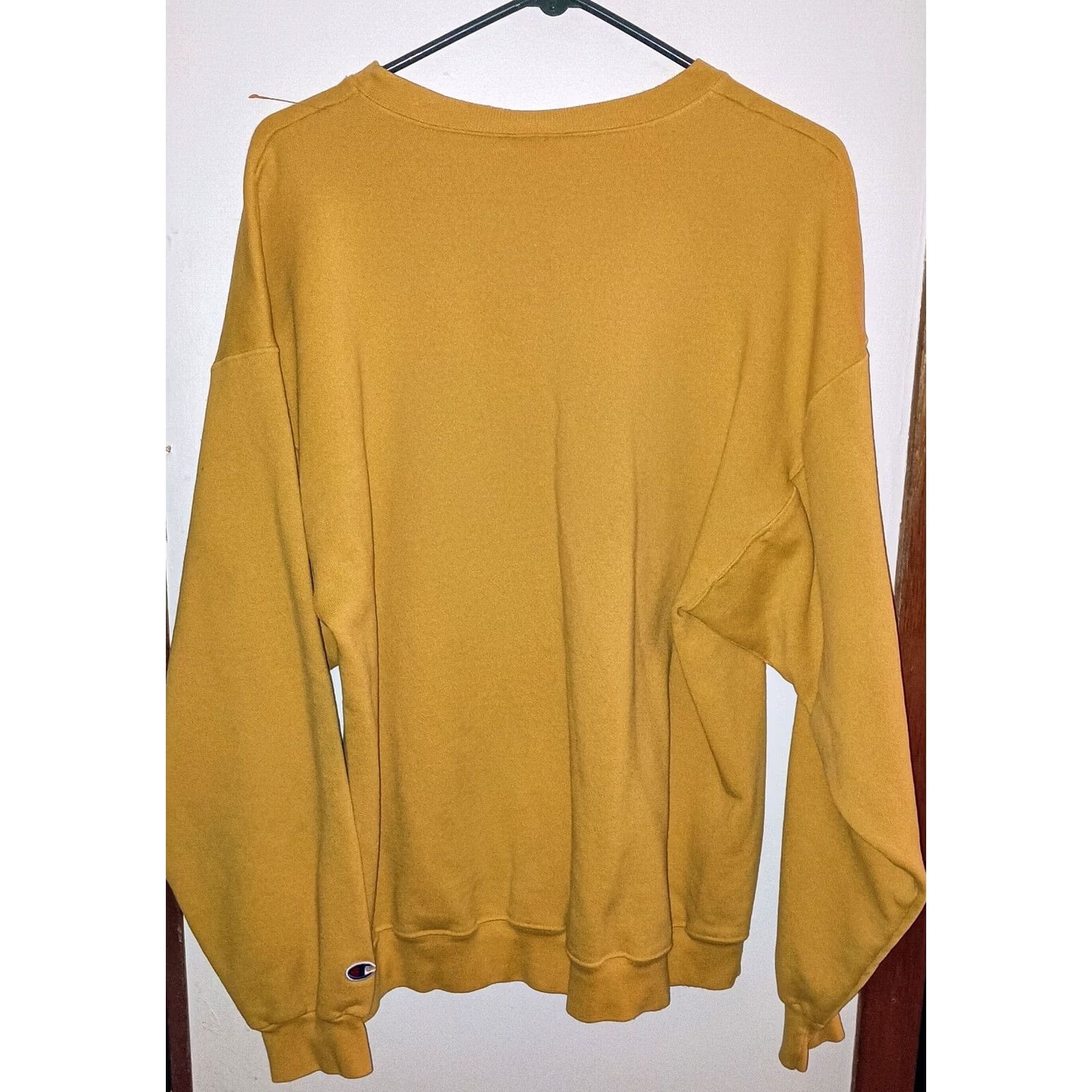 Champion VINTAGE Champion Mens Crew Neck Pullover XL Yellow Reverse Weave Logo Sweater Size US XL / EU 56 / 4 - 3 Thumbnail