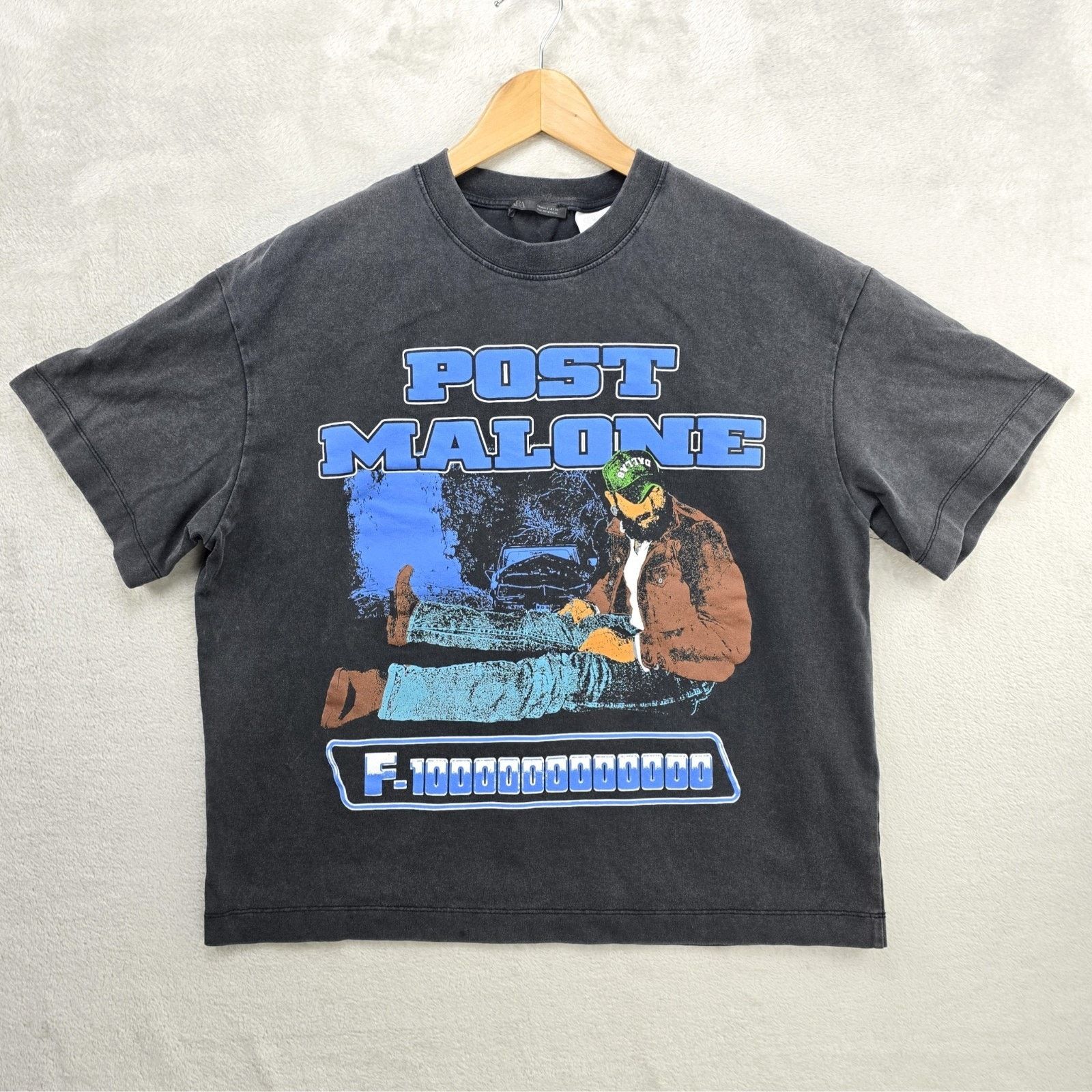 Zara Zara X Post Malone Shirt Size Small F-1 Trillion Boxy Tee Size US S / EU 44-46 / 1 - 1 Thumbnail