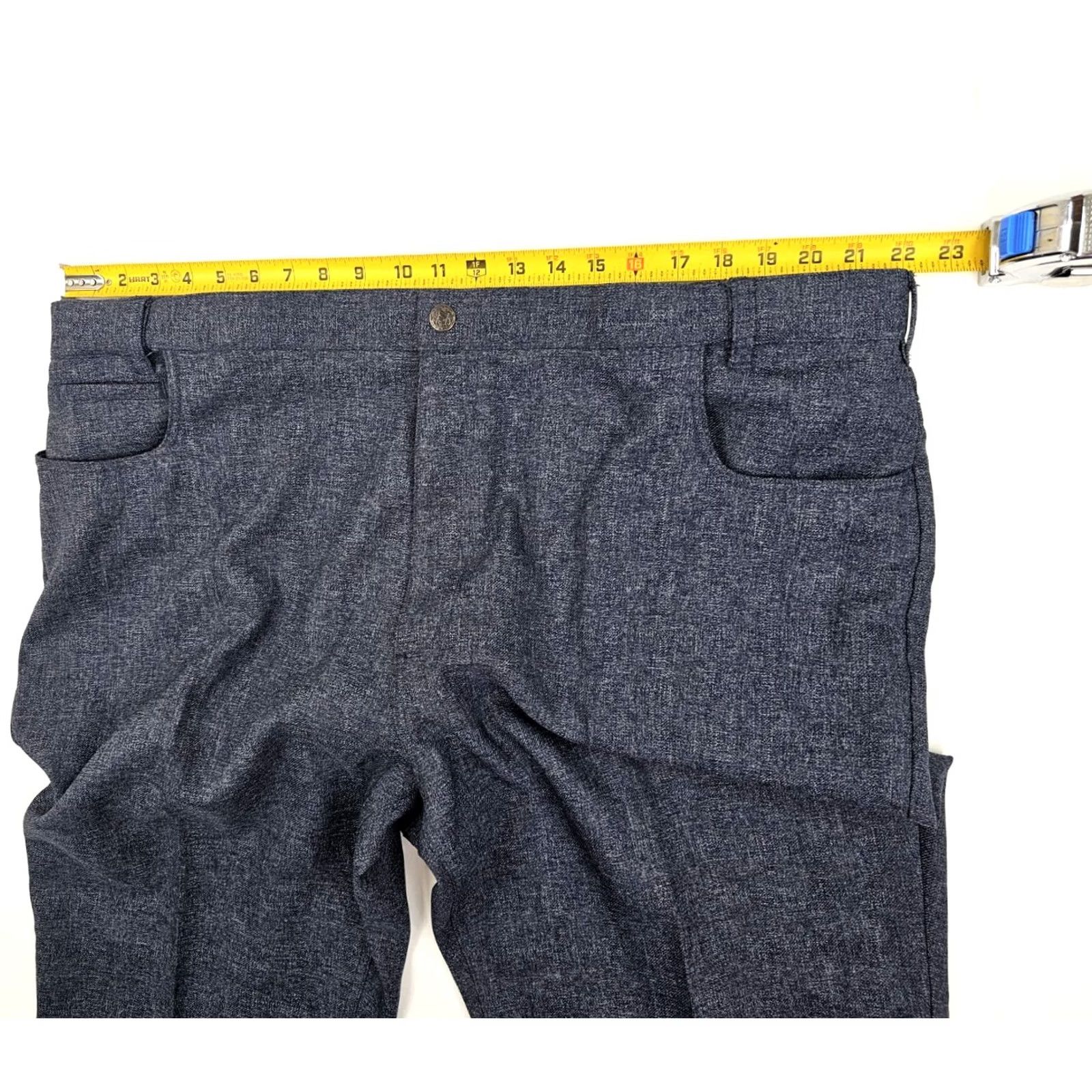 Haband VINTAGE Haband Fit Forever Heather Blue Pants Men 44x30 Polyester Straight Leg EUC Size US 44 / EU 60 - 5 Thumbnail