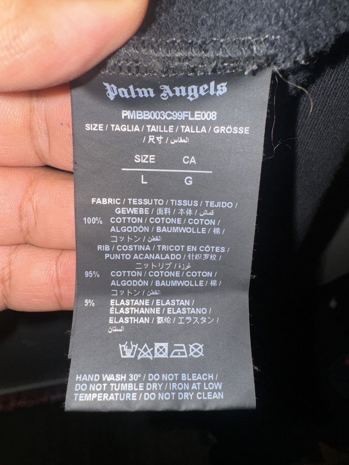 Palm Angels Palm Angels Las Vegas Sprayed Hoodie Black/White Large Size US L / EU 52-54 / 3 - 3 Thumbnail
