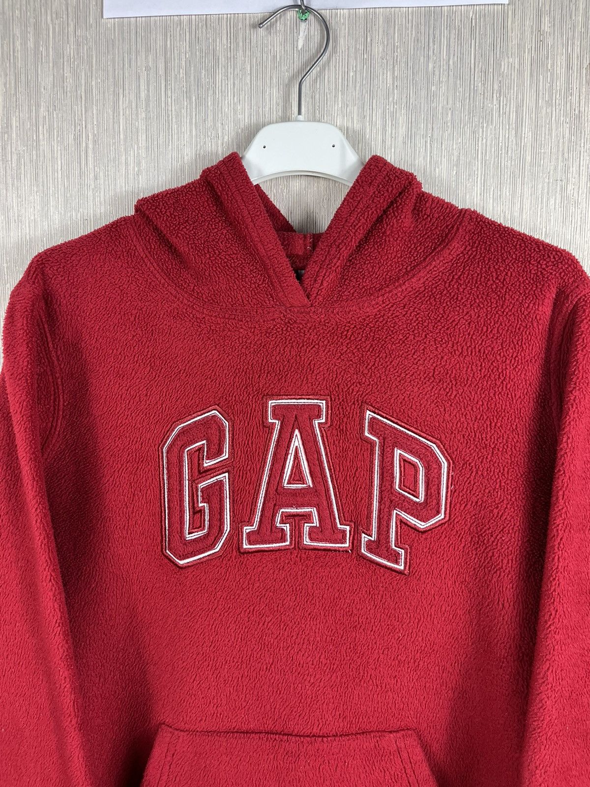 Gap × Vintage Vintage GAP 90s sherpa fleece hoodie teddy bear y2k spellout Size M / US 6-8 / IT 42-44 - 3 Thumbnail