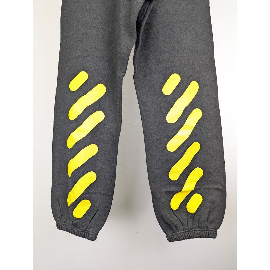 Off-White o1rshd1 Crystal Wiz Slim Sweatpant & Jogger in Black/Yellow Size US 30 / EU 46 - 14 Thumbnail