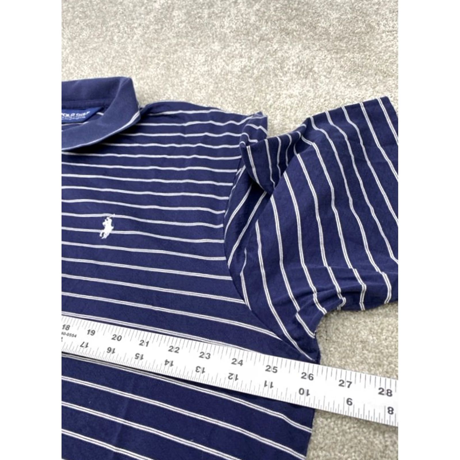 Polo Ralph Lauren Polo Golf Ralph Lauren Polo Shirt Mens XL Short Sleeve Blue White Striped Cotton Size US XL / EU 56 / 4 - 5 Thumbnail