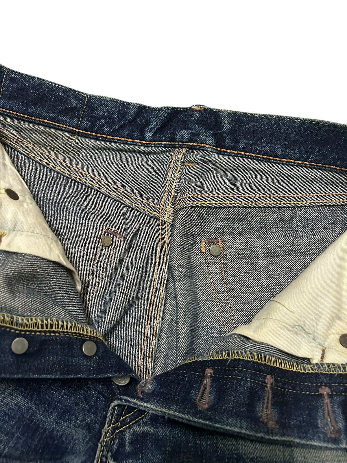 Japanese Brand × Kapital × Vintage Vtg JapaneseBrand Hooper jeans Distreessed Selvedge Denim 🎌☠️ Size US 30 / EU 46 - 11 Thumbnail