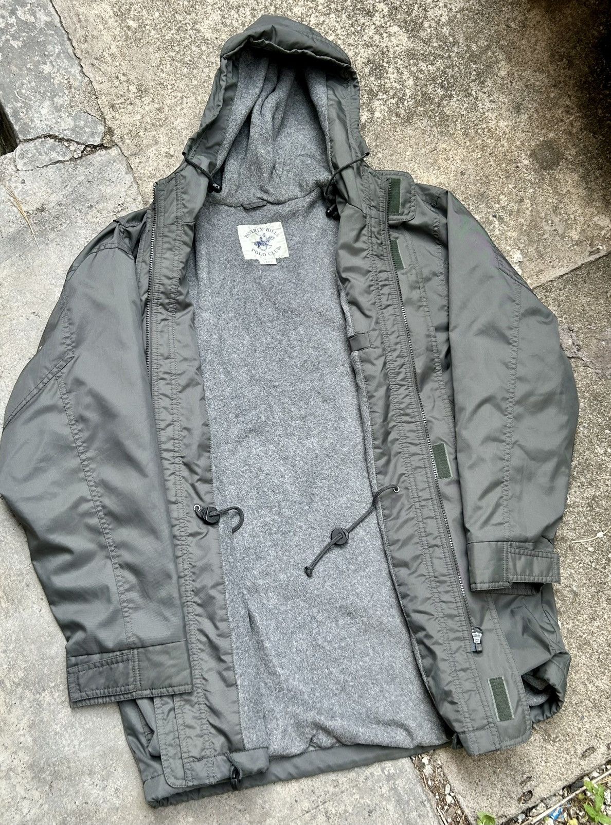 Vintage Polo Beverly Hills Polo Club Lined Fleece Nylon Parka Jacket Size US L / EU 52-54 / 3 - 5 Thumbnail
