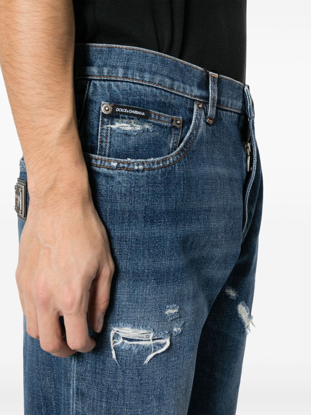 Dolce & Gabbana o1y0125 Jeans in Blue Size US 38 / EU 54 - 4 Thumbnail