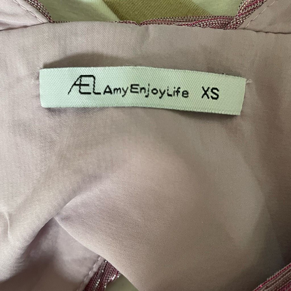 Other Amy Enjoy Life Mauve Pink Metallic Stripe Bell Sleeve Mini D Size XS / US 0-2 / IT 36-38 - 7 Thumbnail