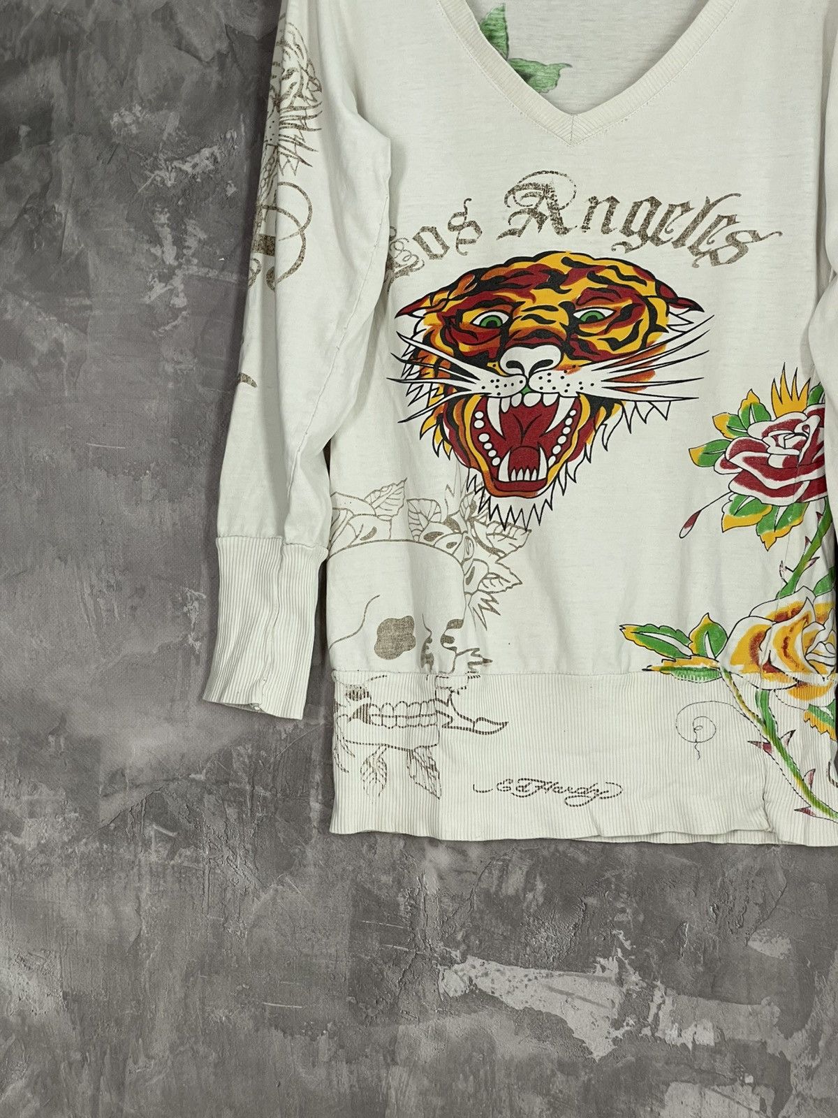 Christian Audigier × Ed Hardy Ed Hardy by Christian Audigier Long Sleeve Y2K Distressed Size L / US 10 / IT 46 - 5 Thumbnail