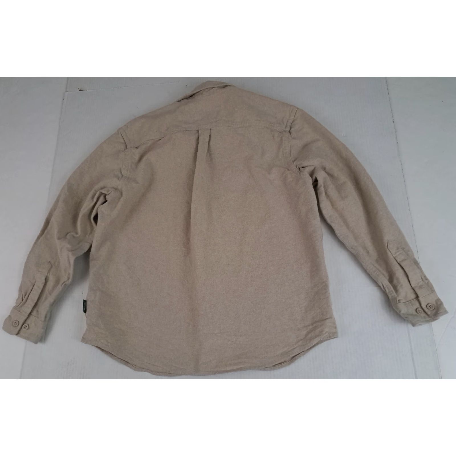 Vintage VINTAGE Woolrich Shirt Cotton Button-Up Casual Unisex Adults Large Beige Long Sleeve Pockets 27in 23in pit to pit Size US L / EU 52-54 / 3 - 6 Thumbnail