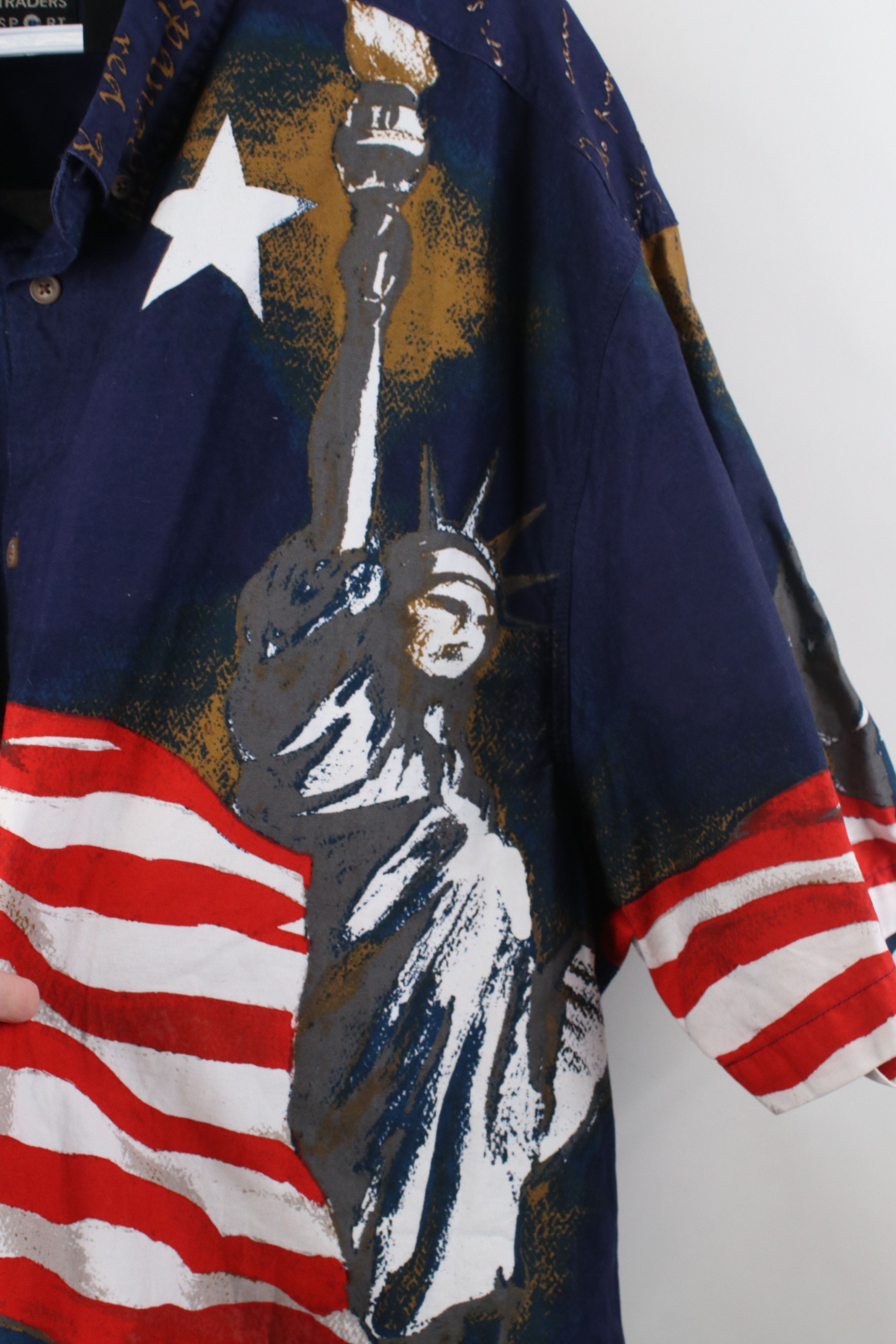 Vintage Vintage 90s Y2K Streetwear Statue of Liberty Button Shirt Size US XXL / EU 58 / 5 - 4 Thumbnail