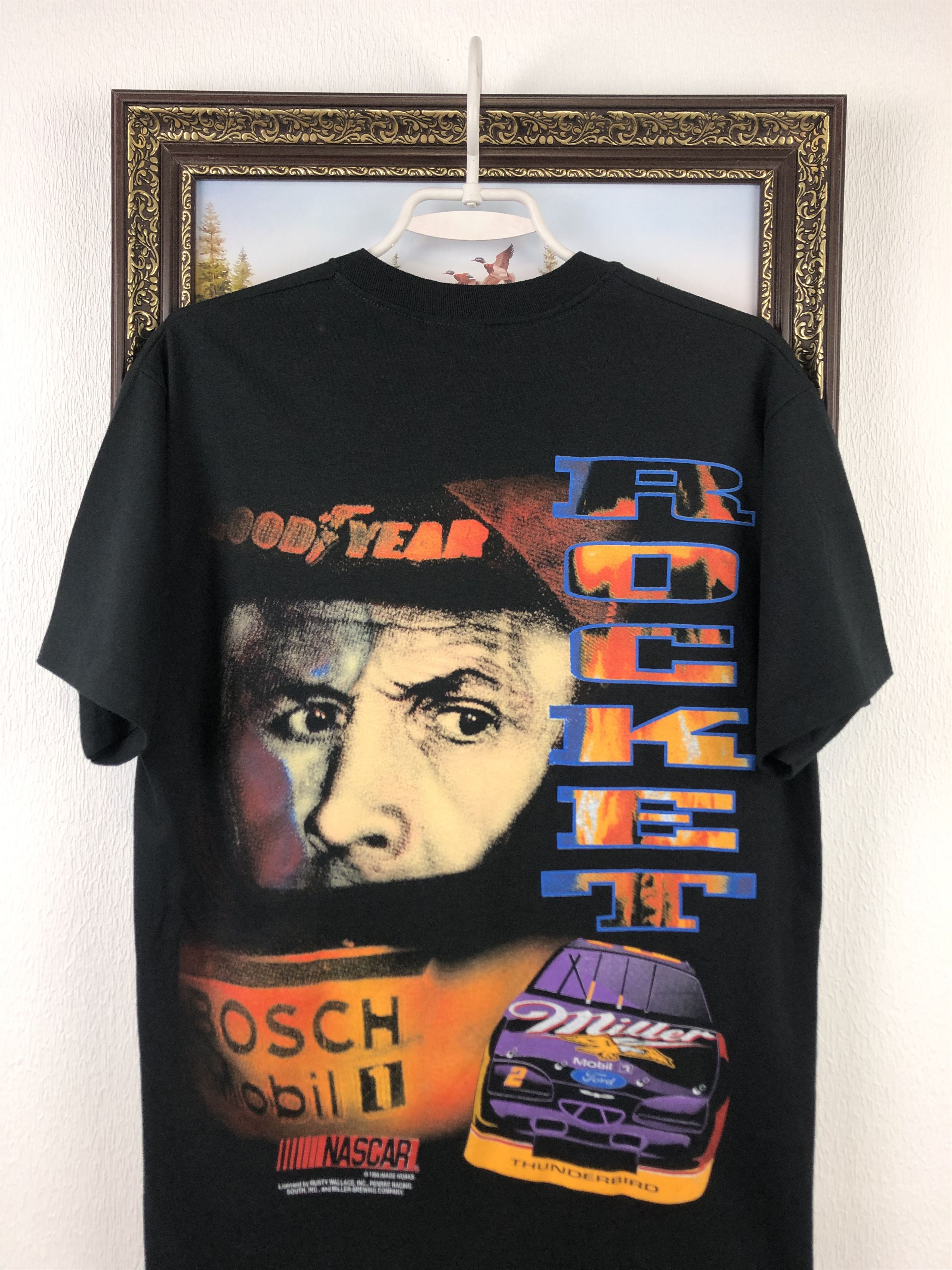 Vintage Vintage Rusty Wallace Shirt Rocket Nascar Miller Racing Tee Size US M / EU 48-50 / 2 - 2 Thumbnail