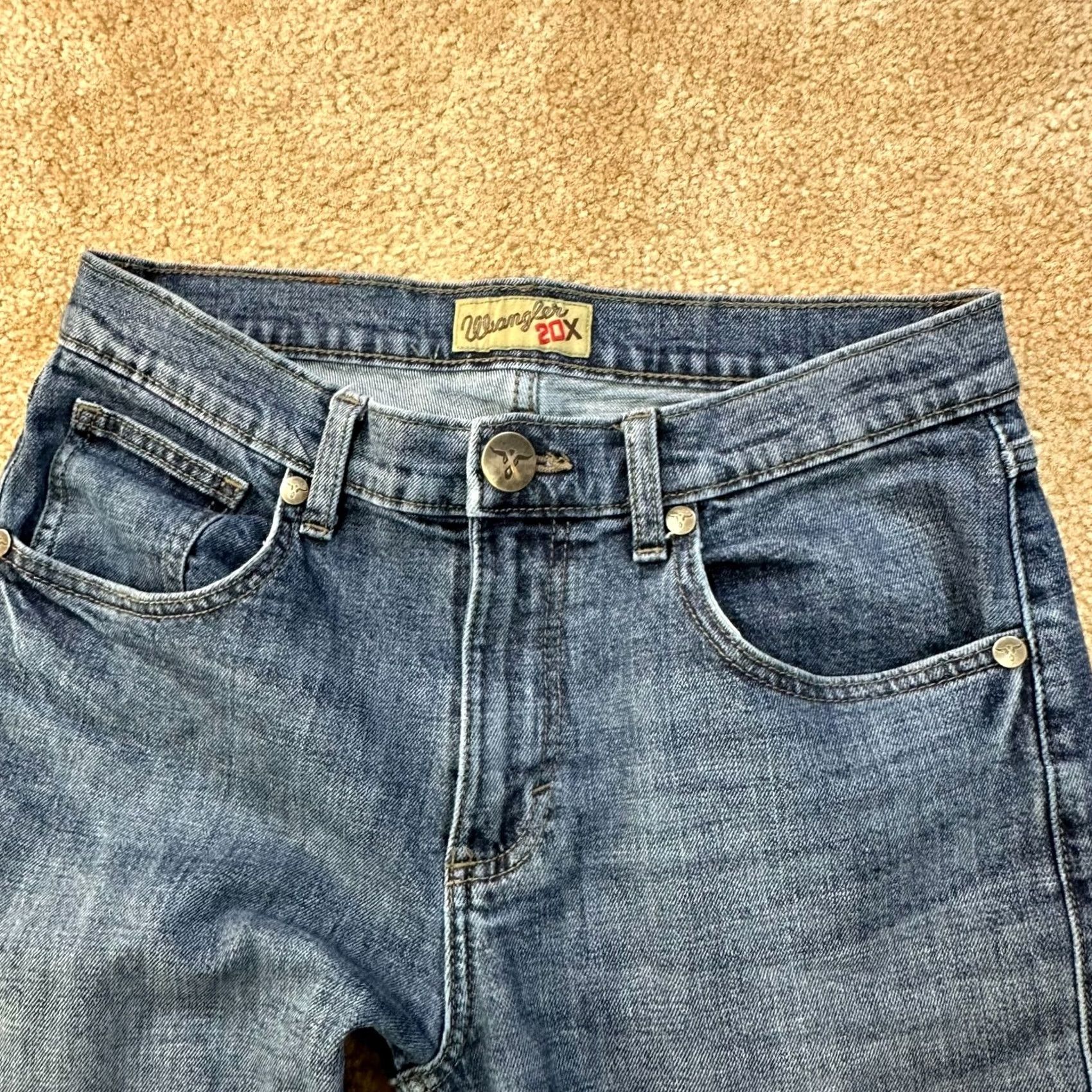Wrangler VINTAGE Wrangler 20X Jeans Men 29x32 Cowboy Bootcut Denim Blue 5-Pocket W Logo Mens Size US 29 - 4 Thumbnail