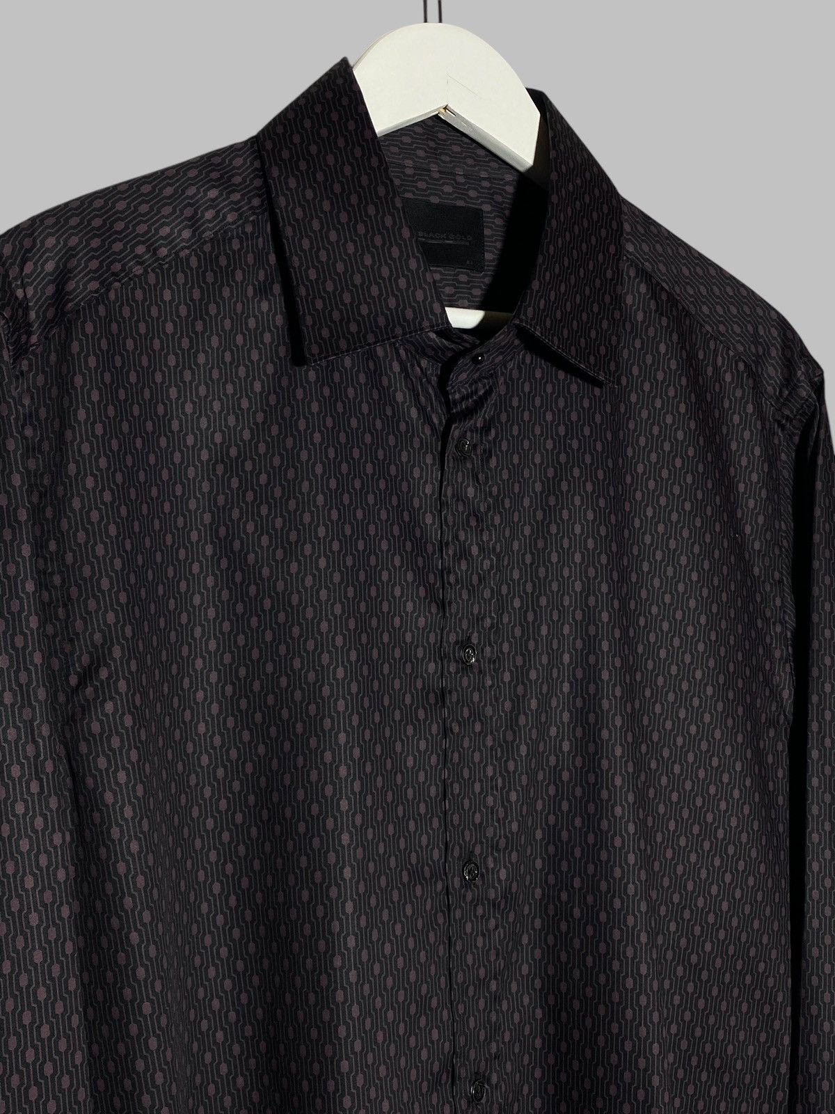 Diesel 🔥 DIESEL BLACK GOLD TECH PATTERN SHIRT Y2K MINIMAL LUXE Size US L / EU 52-54 / 3 - 3 Thumbnail