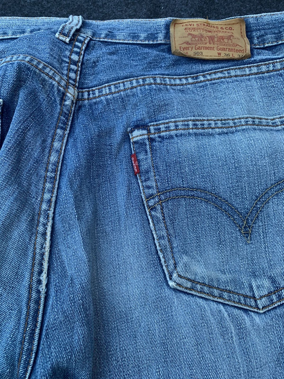 Levi's Y2K Levi's 503 light wash denim - Relaxed Straight W34 Size US 34 / EU 50 - 3 Thumbnail
