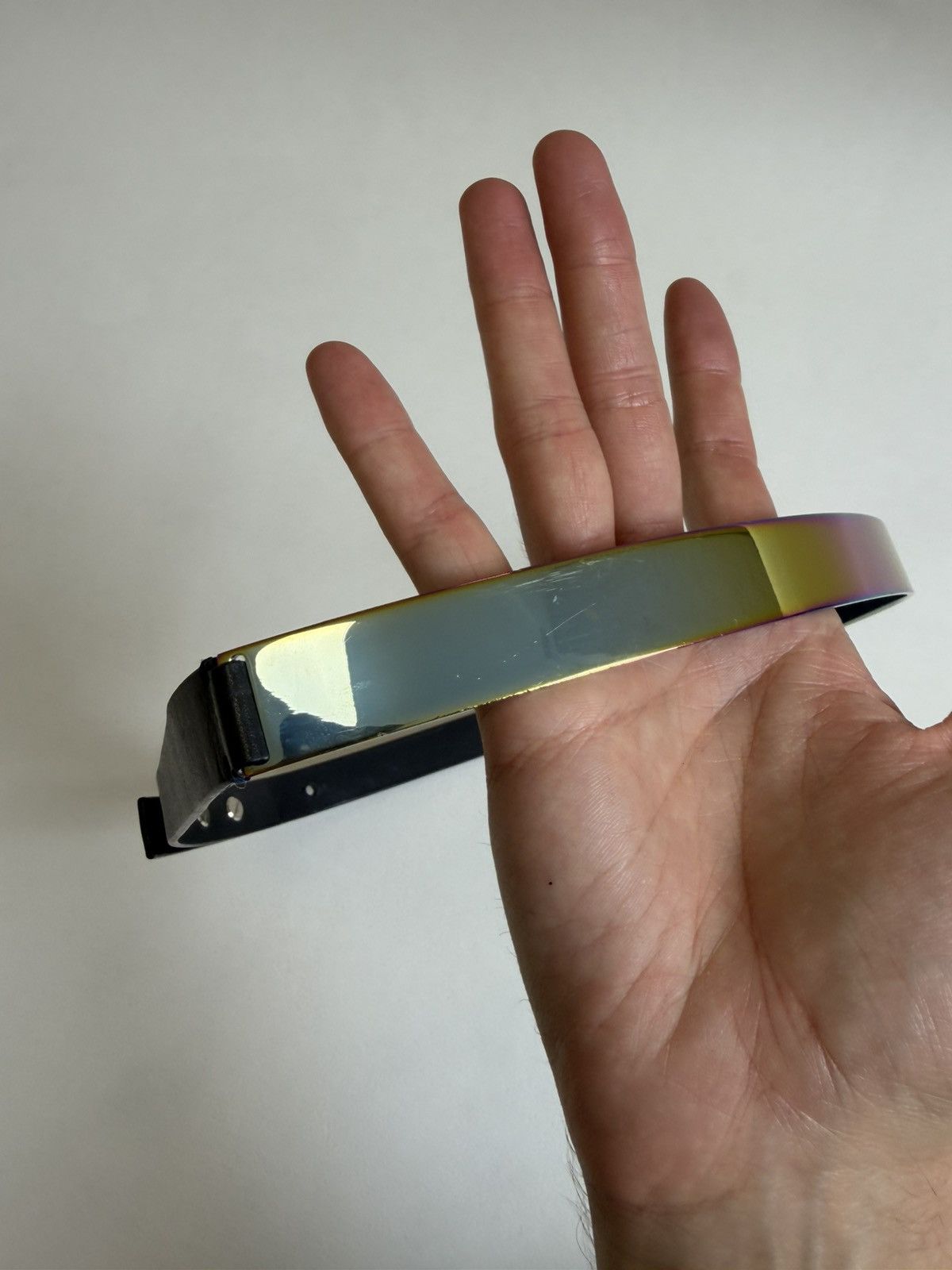 Maison Margiela 08 ‘Incognito’ Iridescent Metal/Leather Belt Size ONE SIZE - 8 Thumbnail