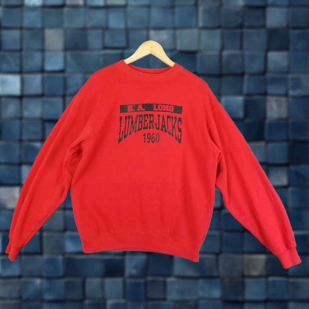 Hanes Hanes Vintage RA Long Lumberjacks Sweatshirt Crewneck L Red Mens Adult Large Shirt Size US L / EU 52-54 / 3 - 1 Thumbnail