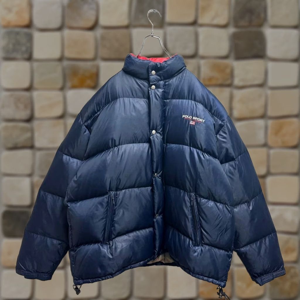 Vintage VINTAGE Polo Sport Down Puffer Jacket Navy L Men 90s Jacket Size US L / EU 52-54 / 3 - 1 Thumbnail