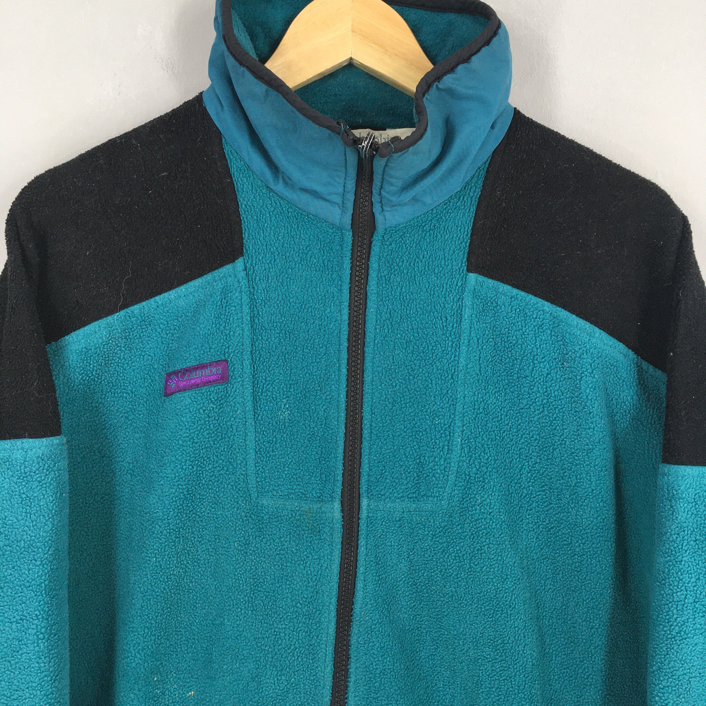 Columbia Vintage 90's Columbia Fleece Green Sweater Medium Size US M / EU 48-50 / 2 - 2 Thumbnail