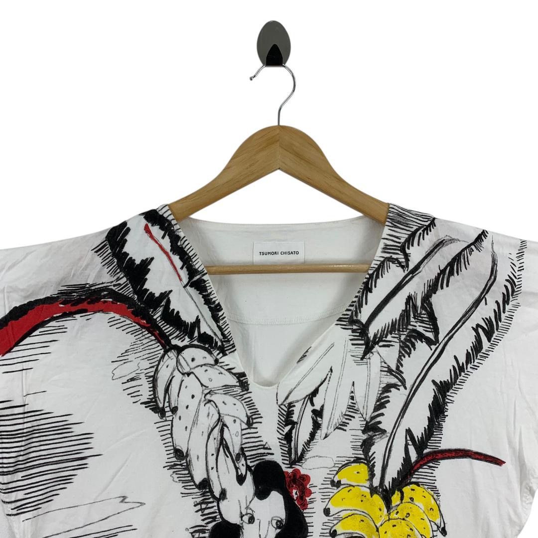 Issey Miyake × Japanese Brand × Tsumori Chisato TSUMORI CHISATO art cartoon overPrinted women tee Size M / US 6-8 / IT 42-44 - 2 Thumbnail