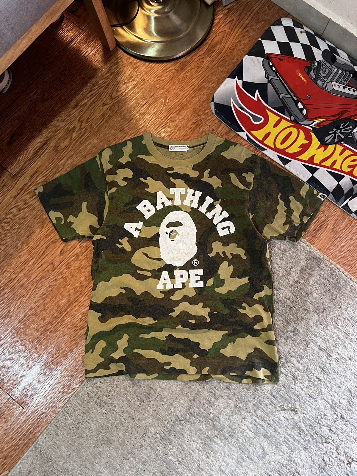 Bape × Vintage Woodland Camo College Tee Size US M / EU 48-50 / 2 - 1 Thumbnail