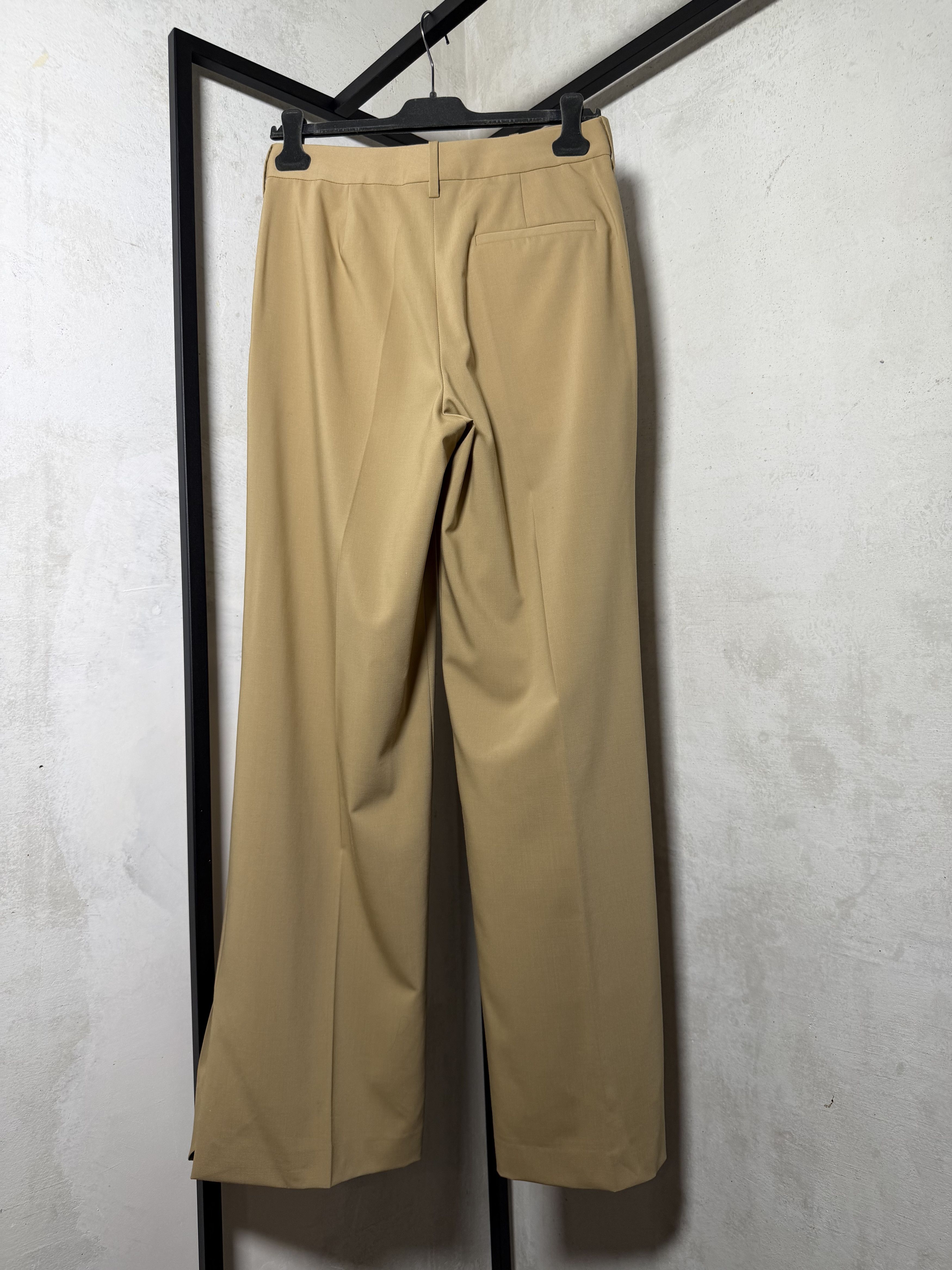 Loewe Loewe Beige Cotton Wide-Leg Pants Size 26" / US 2 / IT 38 - 4 Thumbnail